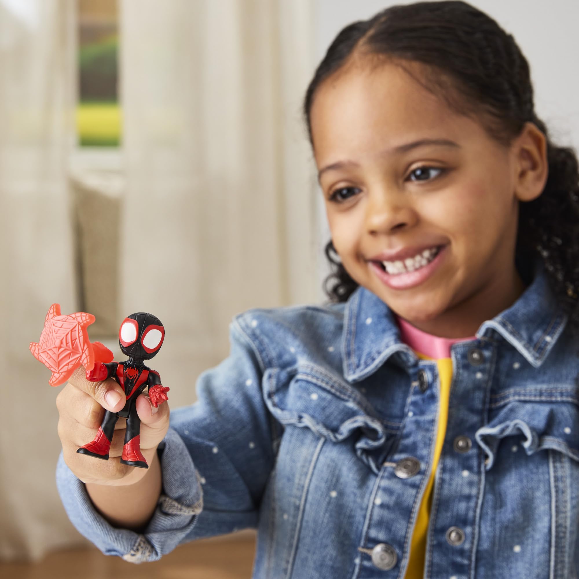 Miles 'Spin' Morales Action Figure - 7.6 cm Poseable Marvel Toy with Web Accessory 3