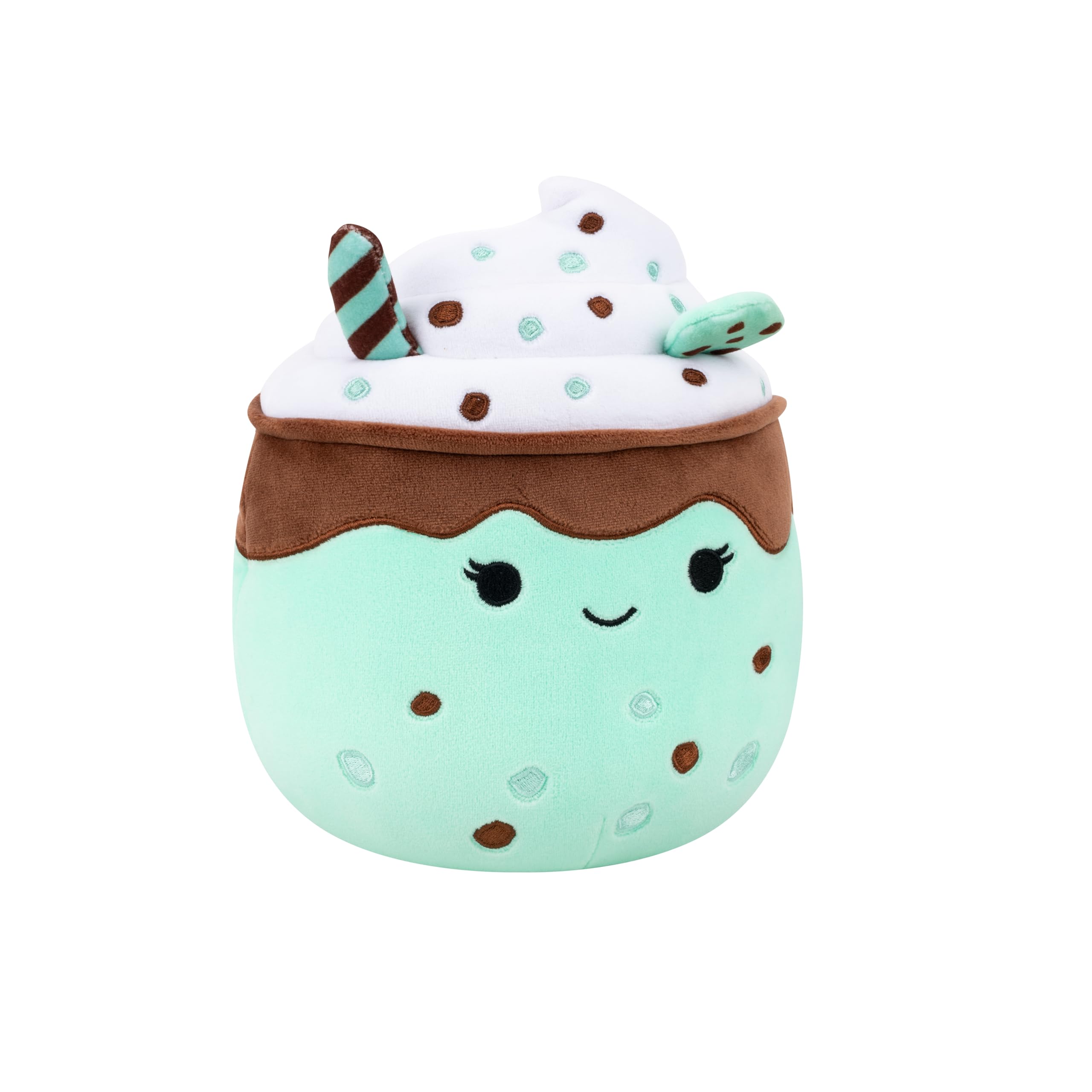 Squishmallows Monique the Mint Chocolate Chip Milkshake - 7.5" Plush Toy for Kids 3+ 4