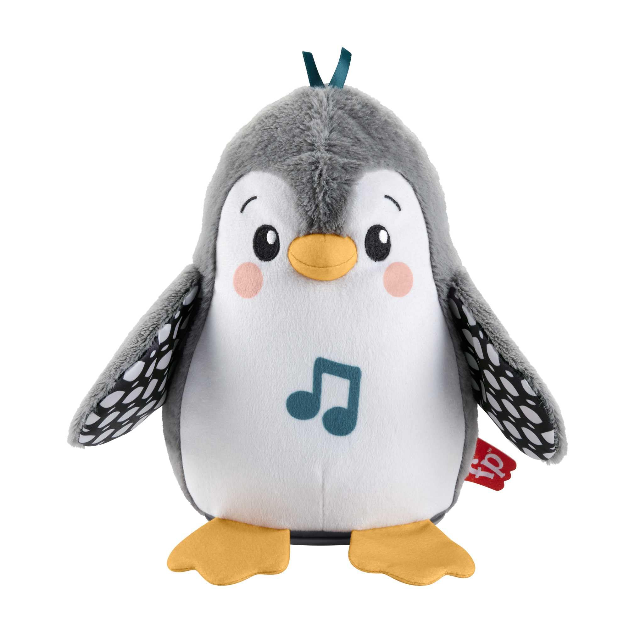 Fisher-Price Flap & Wobble Penguin - Plush Musical Tummy Time Toy for Newborns 0+ Months