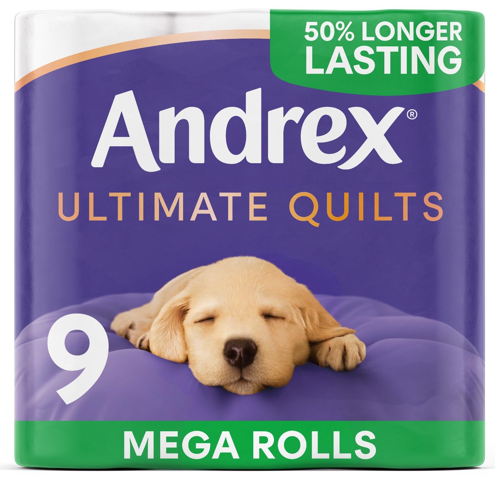 Andrex Supreme Quilts Mega Toilet Roll - 9 Rolls (13.5 Standard Rolls Equivalent) 10