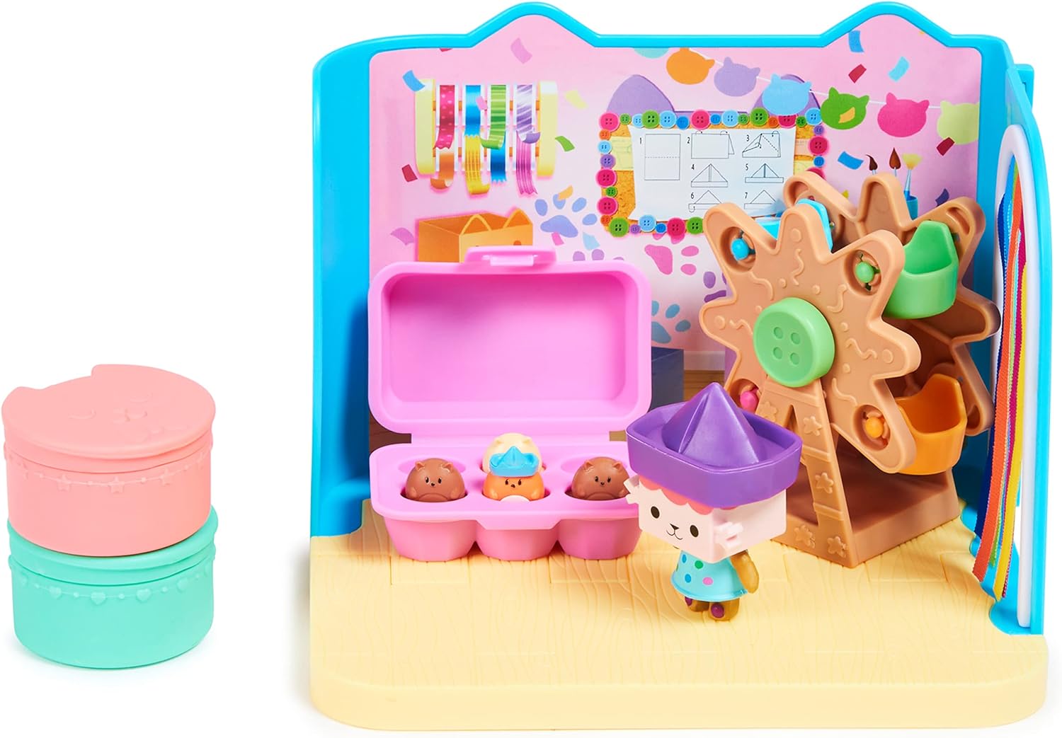 Gabby's Dollhouse Baby Box Craft-a-riffic Room Playset with Baby Box Cat Figure