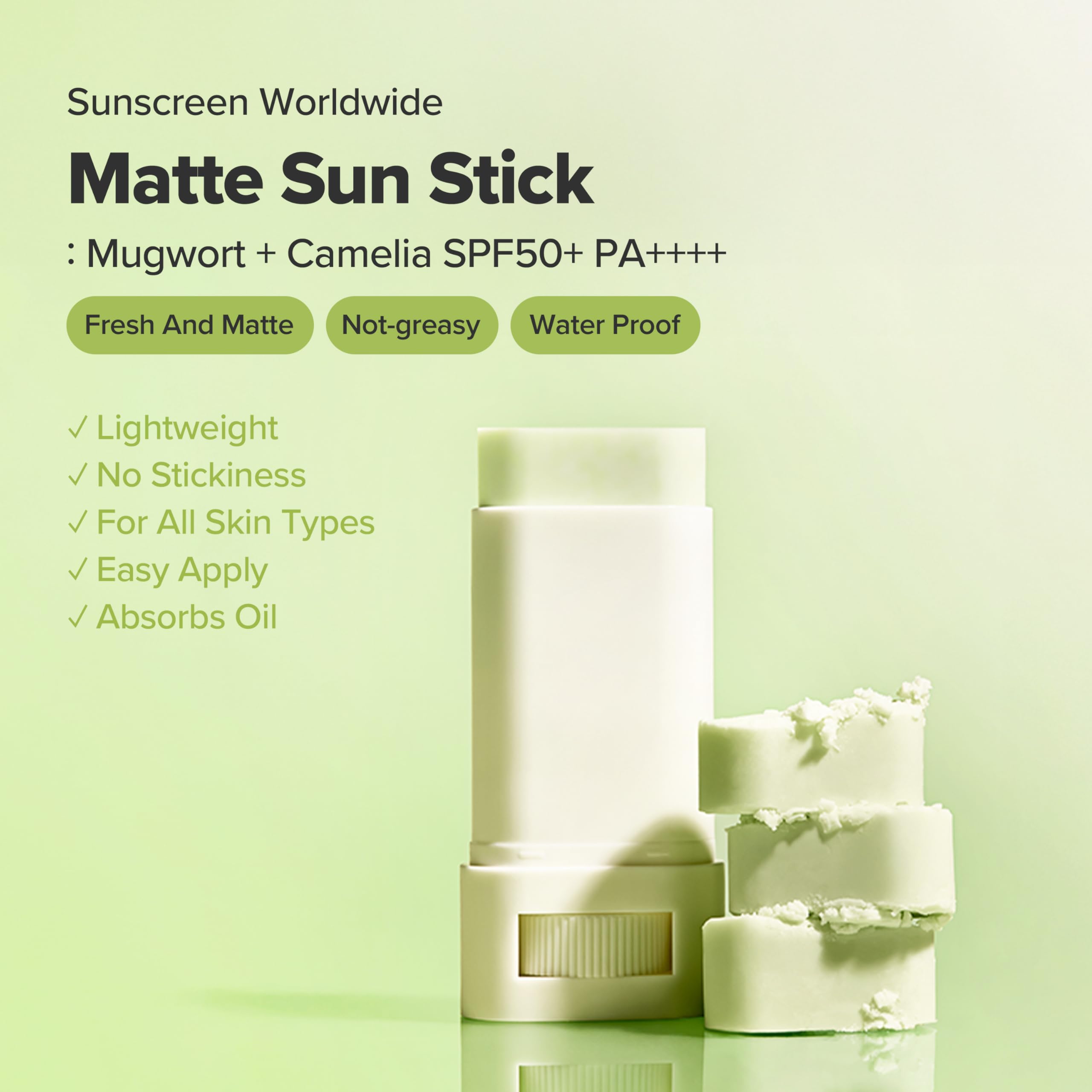 Beauty of Joseon Matte Sun Stick - SPF 50+ PA++++, Sebum Control, Mugwort & Camelia Extracts | 18g