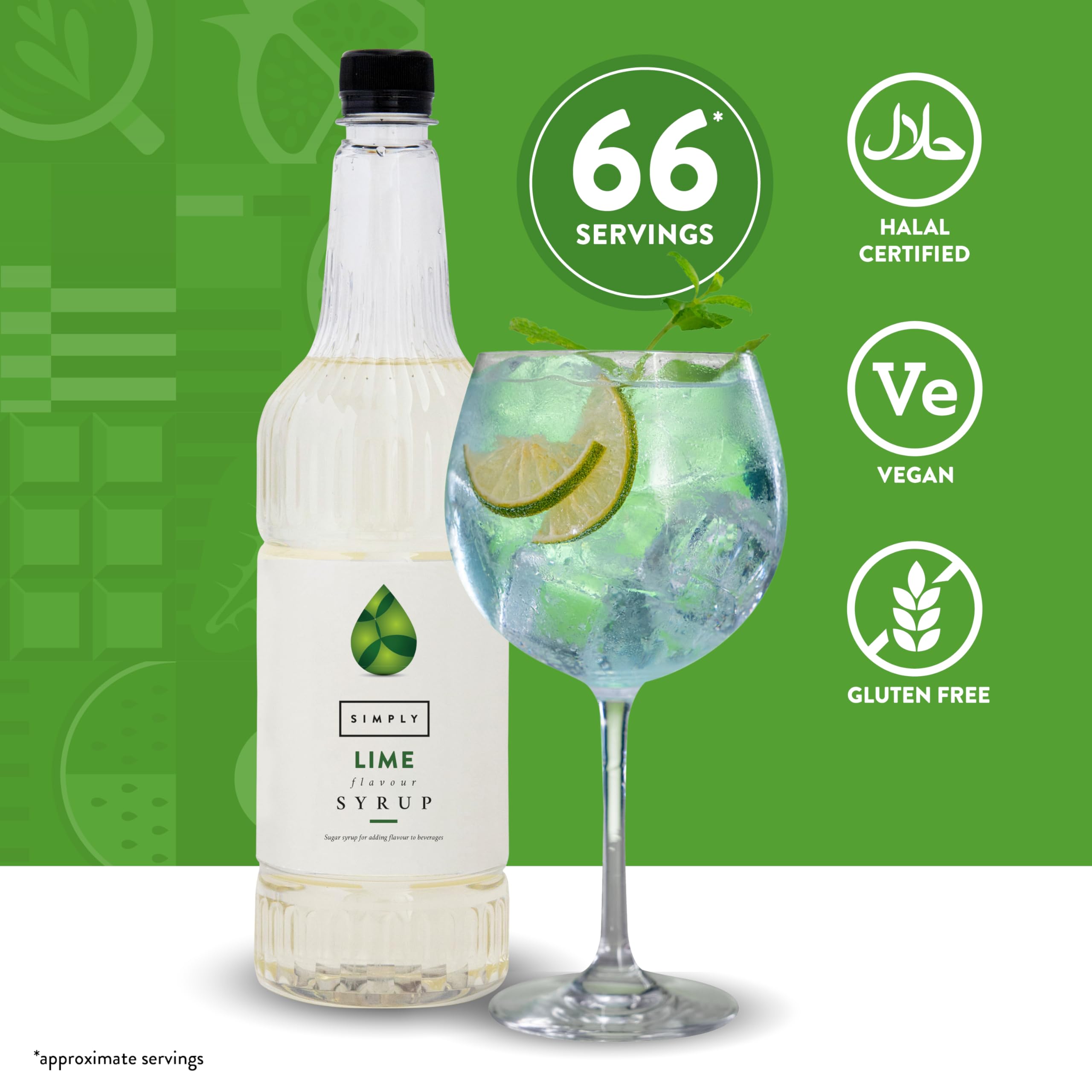 Simply Lime Syrup - Luxury Natural Flavour | 1 Litre
