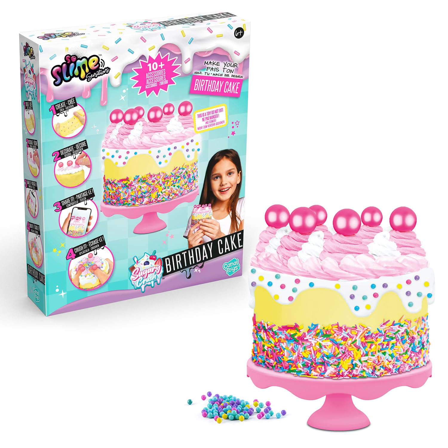 So Slime Sensations Sugary Crush Cake - Make Fun Slime Treats - Ages 3+