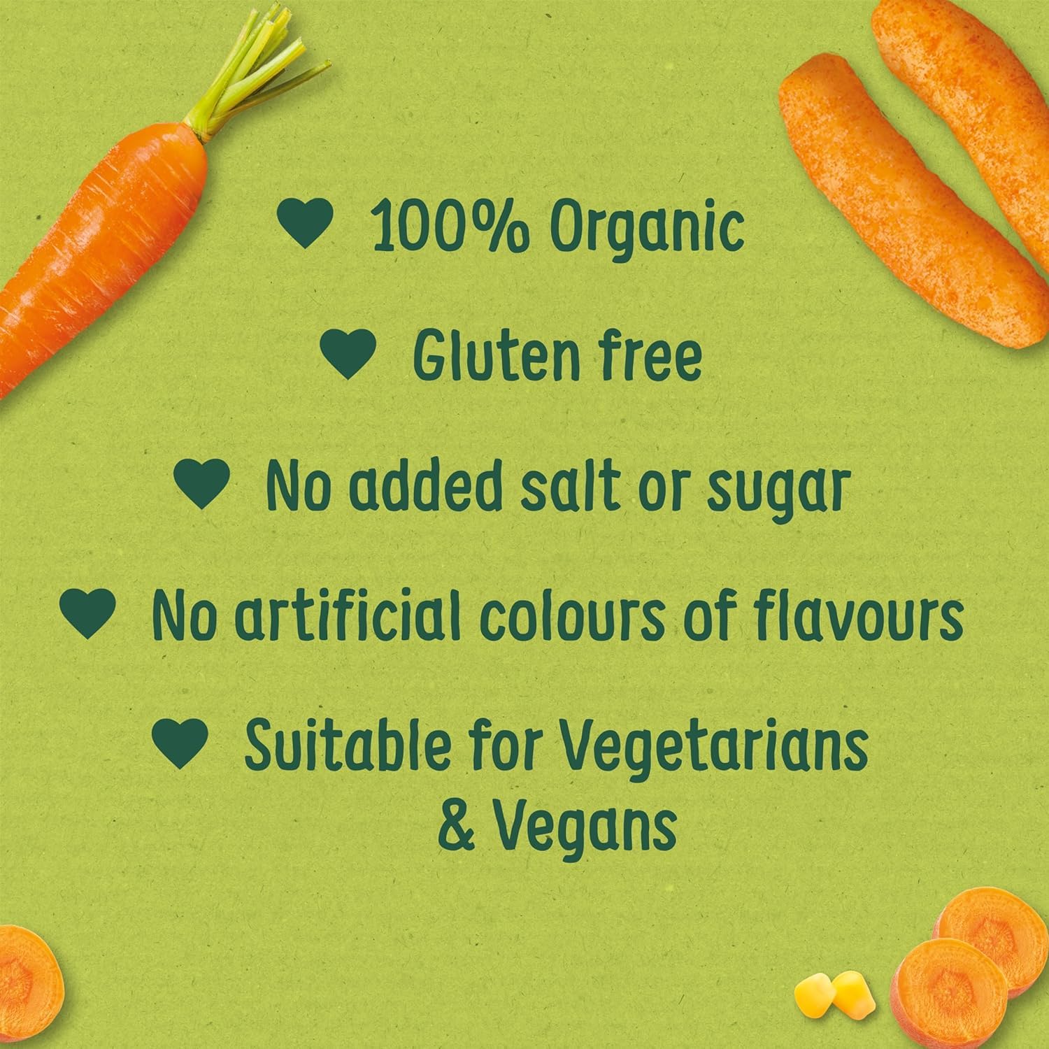 Organix Melty Carrot Puffs, Organic Baby Snack, Finger Food, Multipack, 4 x 216g 4