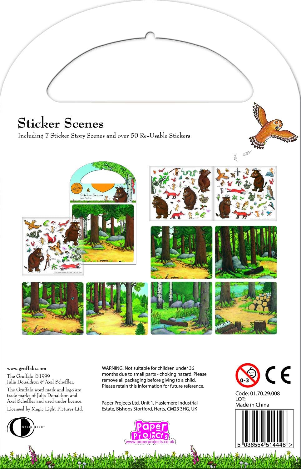Gruffalo Sticker Scene Activity Set - 6 Scenes & 50+ Reusable Stickers