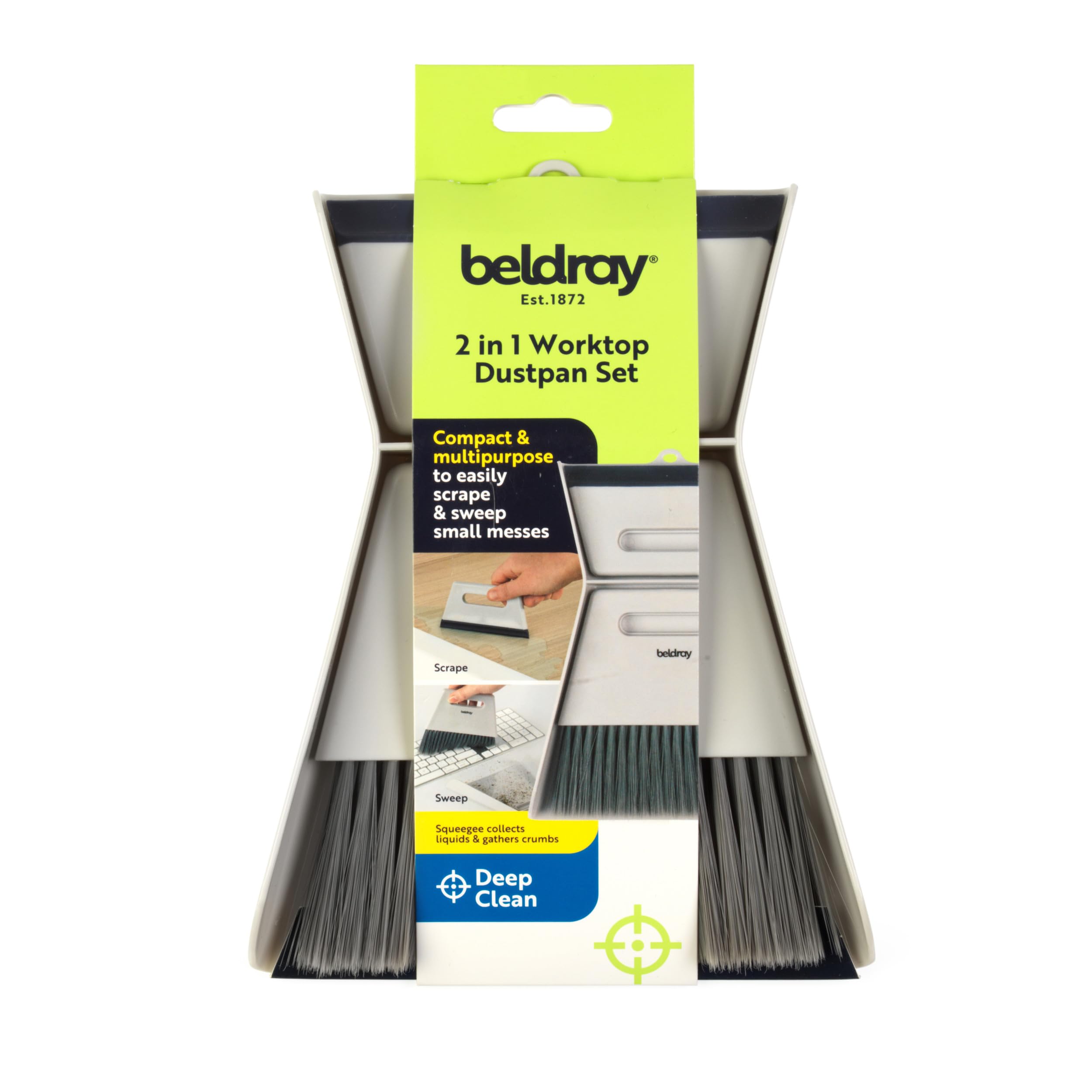 Beldray Deep Clean 2 in 1 Worktop Dustpan & Brush Set – Grey 10