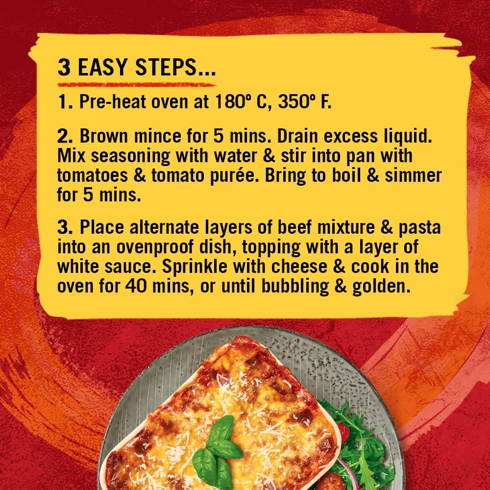 Schwartz Lasagne Recipe Mix 36g | Pack of 12 | Vegan Friendly | Rustic Italian Flavour 4