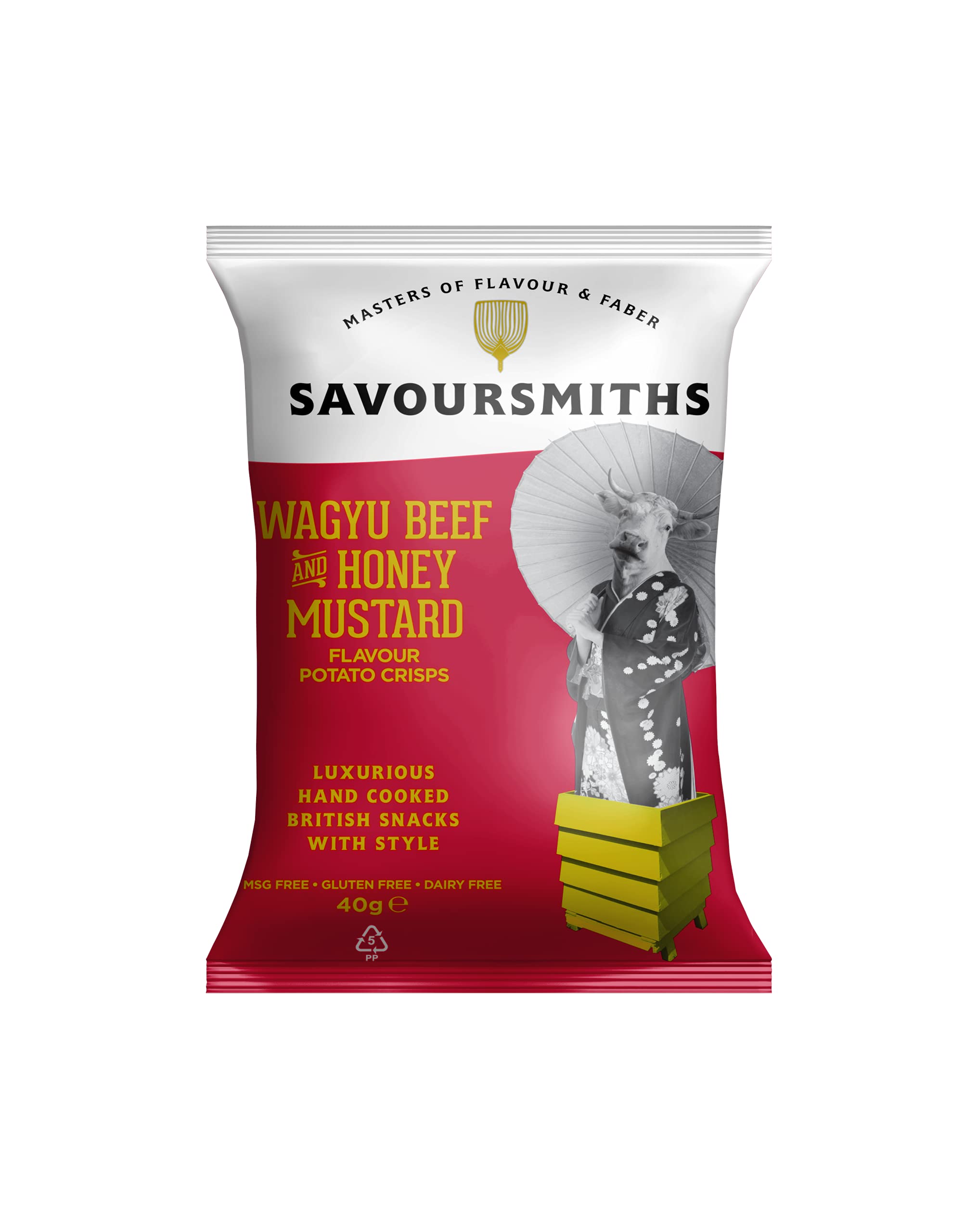 SAVOURSMITHS Wagyu Beef with Honey Mustard Hand-Cooked Potato Crisps 40g