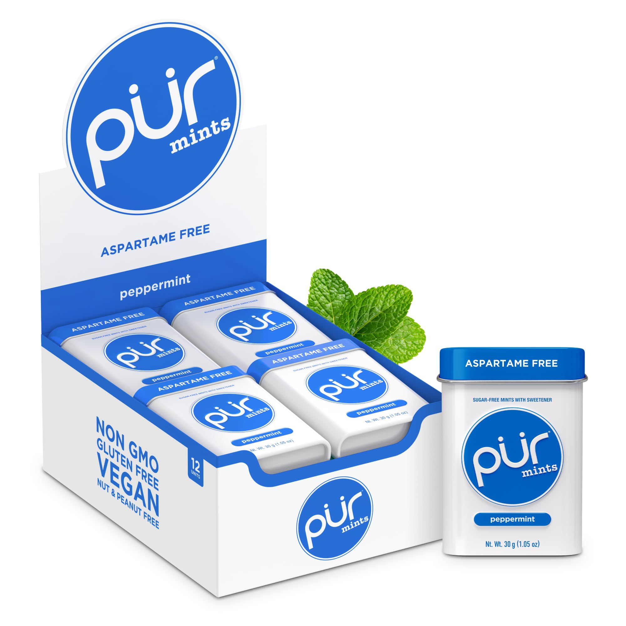 PUR - Aspartame Free Mints, Sugar Free with Xylitol (360g Tin)