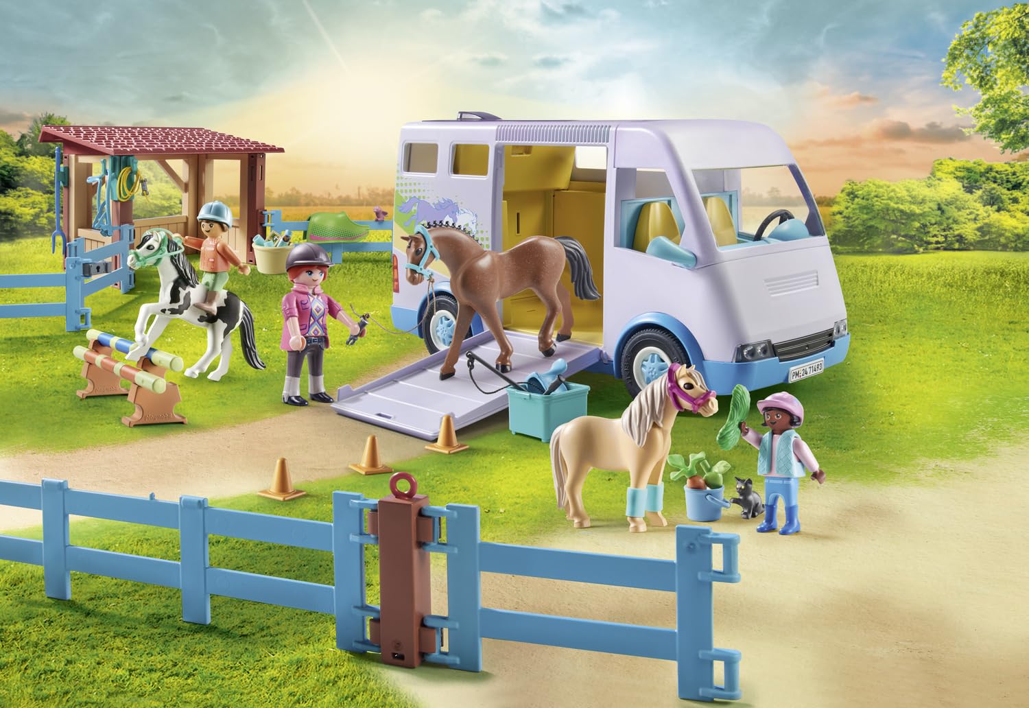 Playmobil 71493 Horses of Waterfall: Mobile Riding School with Transporter - Educational Playset for Ages 4+ 4