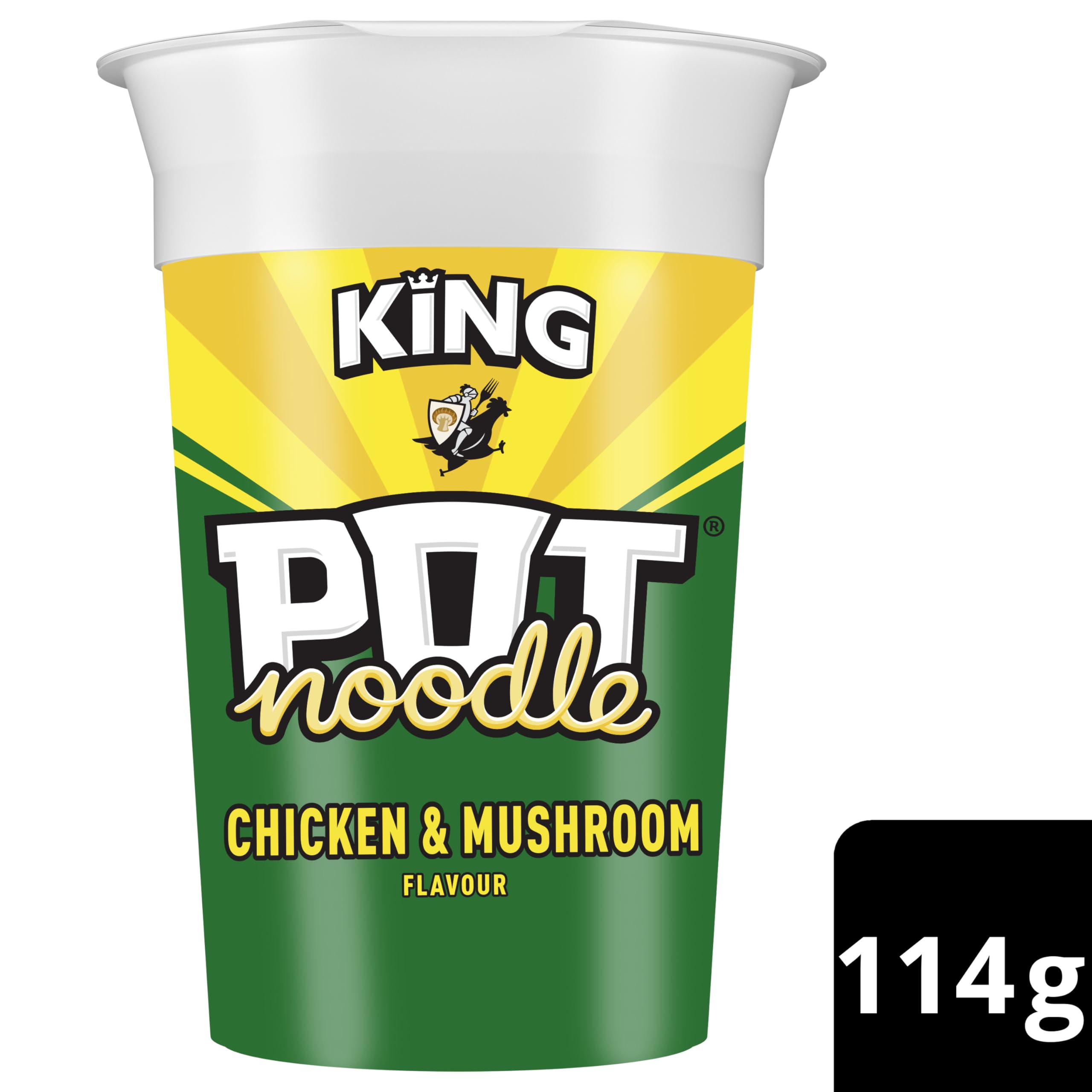 Pot Noodle King Chicken & Mushroom Instant Noodle Snack 114g 3