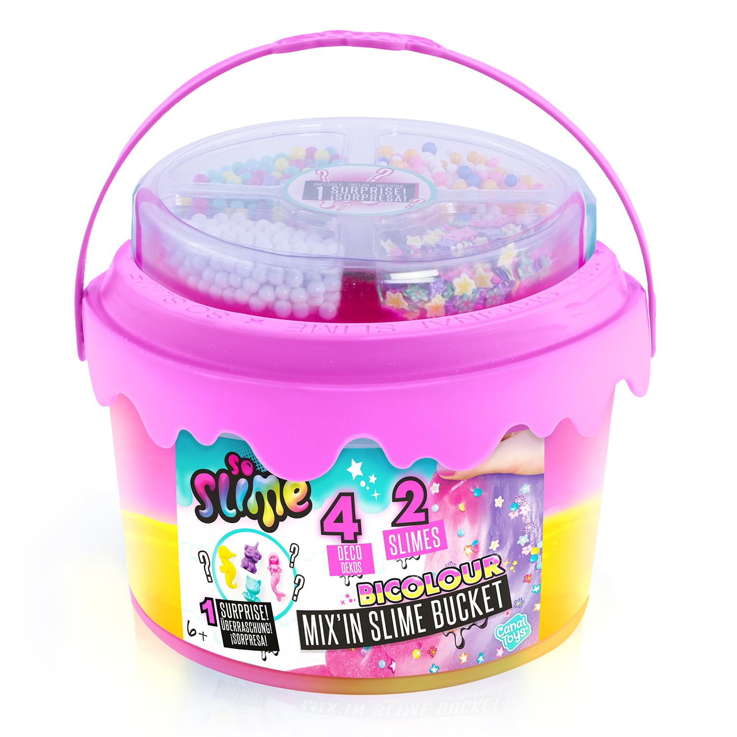 Mix'in Slime Bucket - 400g Sensory Slime with Surprise Character & Decorations 6