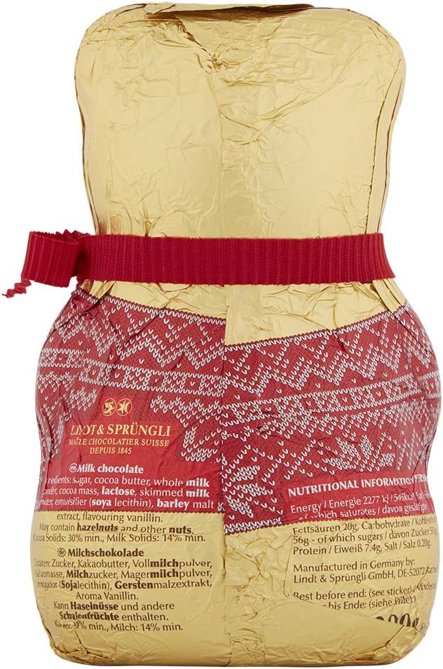 Lindt - Teddy with Christmas Jumper Hollow Chocolate Figure (200 g) 16