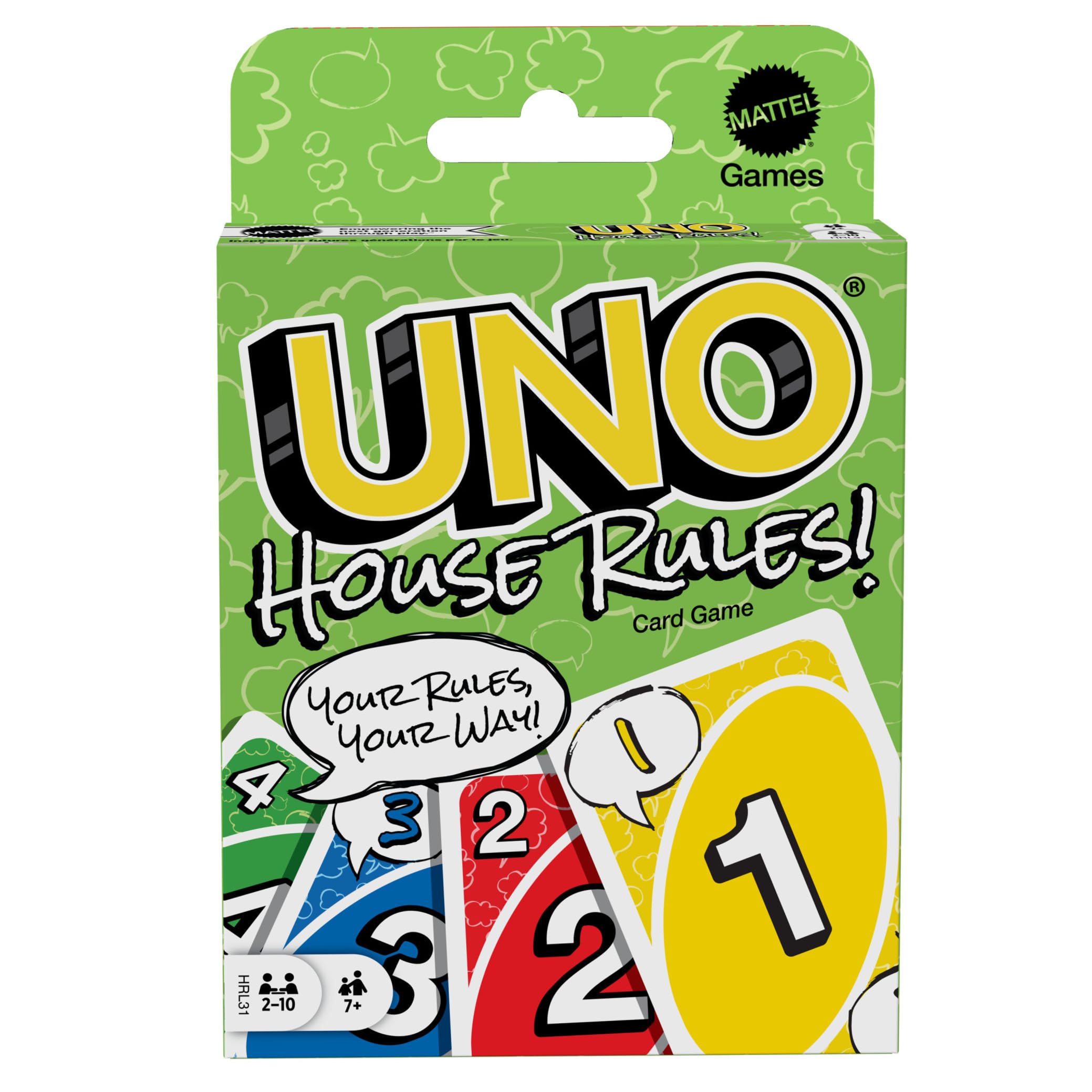 Mattel UNO House Rules Card Game for Family, Party & Travel - HRL31