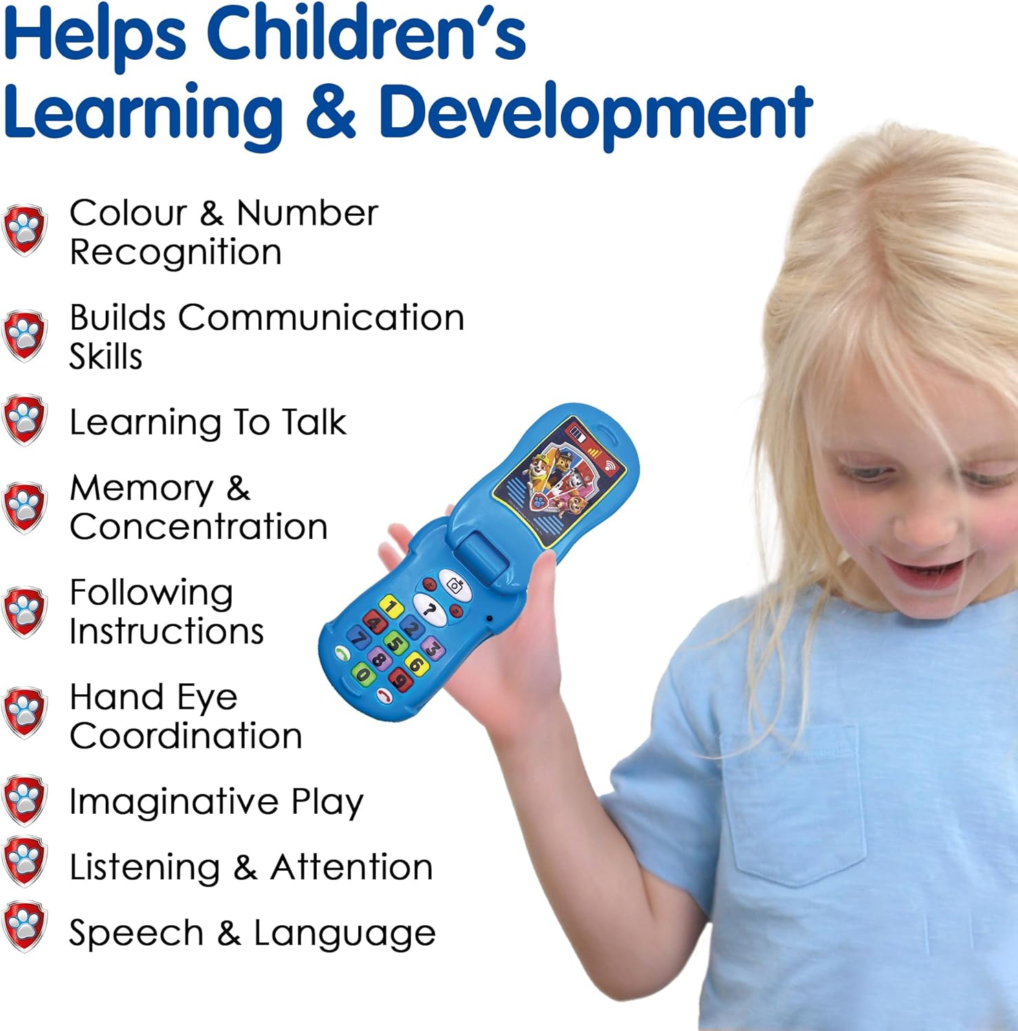 Paw Patrol Flip-Up Phone - Interactive Learning Toy for Toddlers 18 Months & Up 6