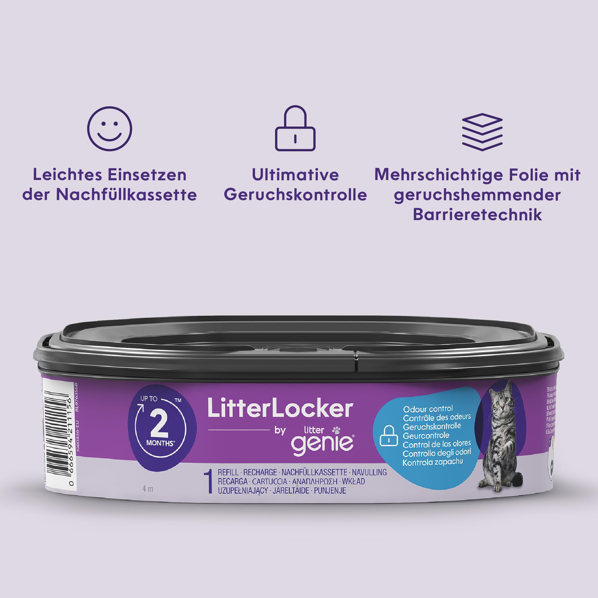 Litter Genie LitterLocker Refills - 6 Pack | Odour Barrier | Plastic 2