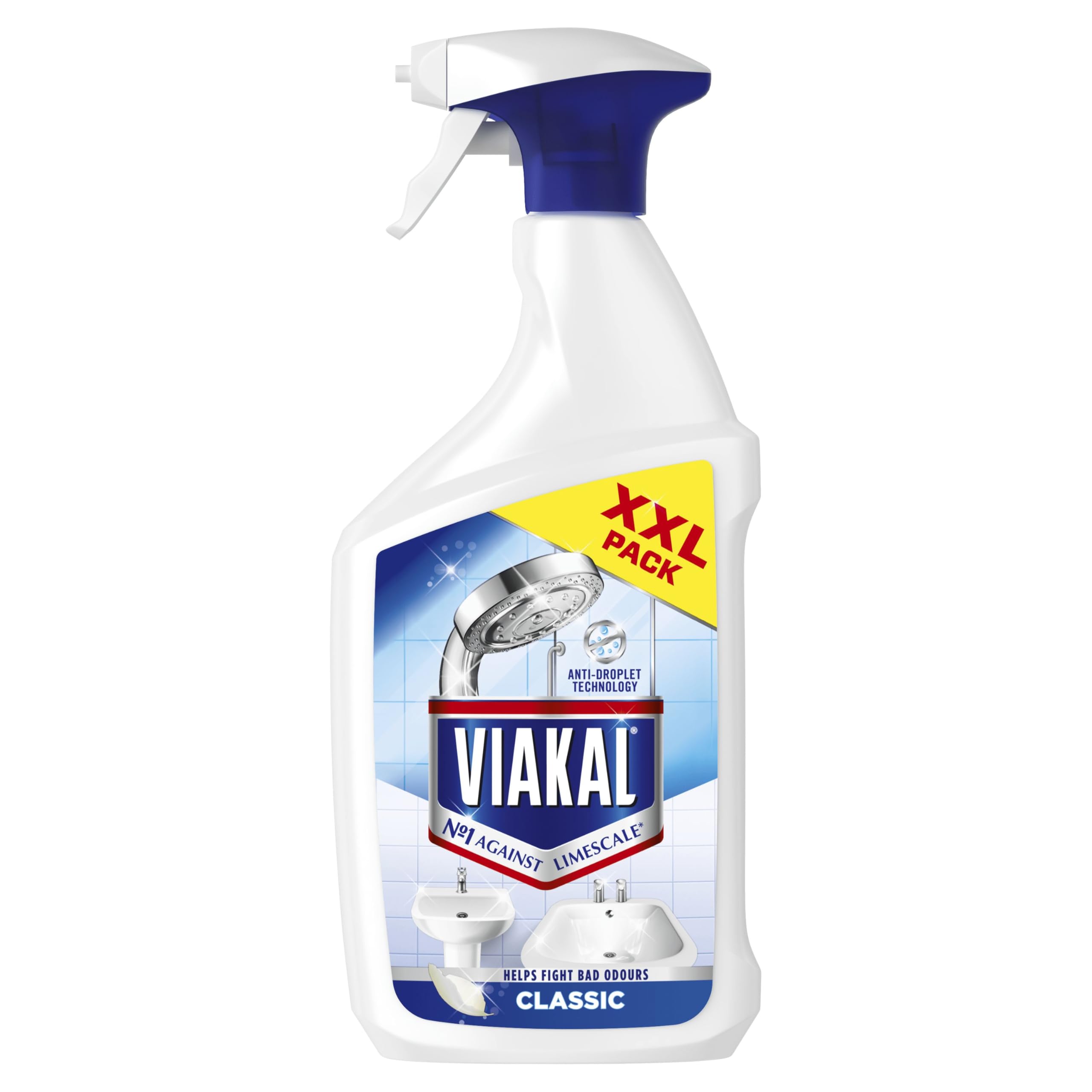 Viakal Classic Limescale Remover Spray - Eliminates 100% Limescale | Floral Scent | 1050ml