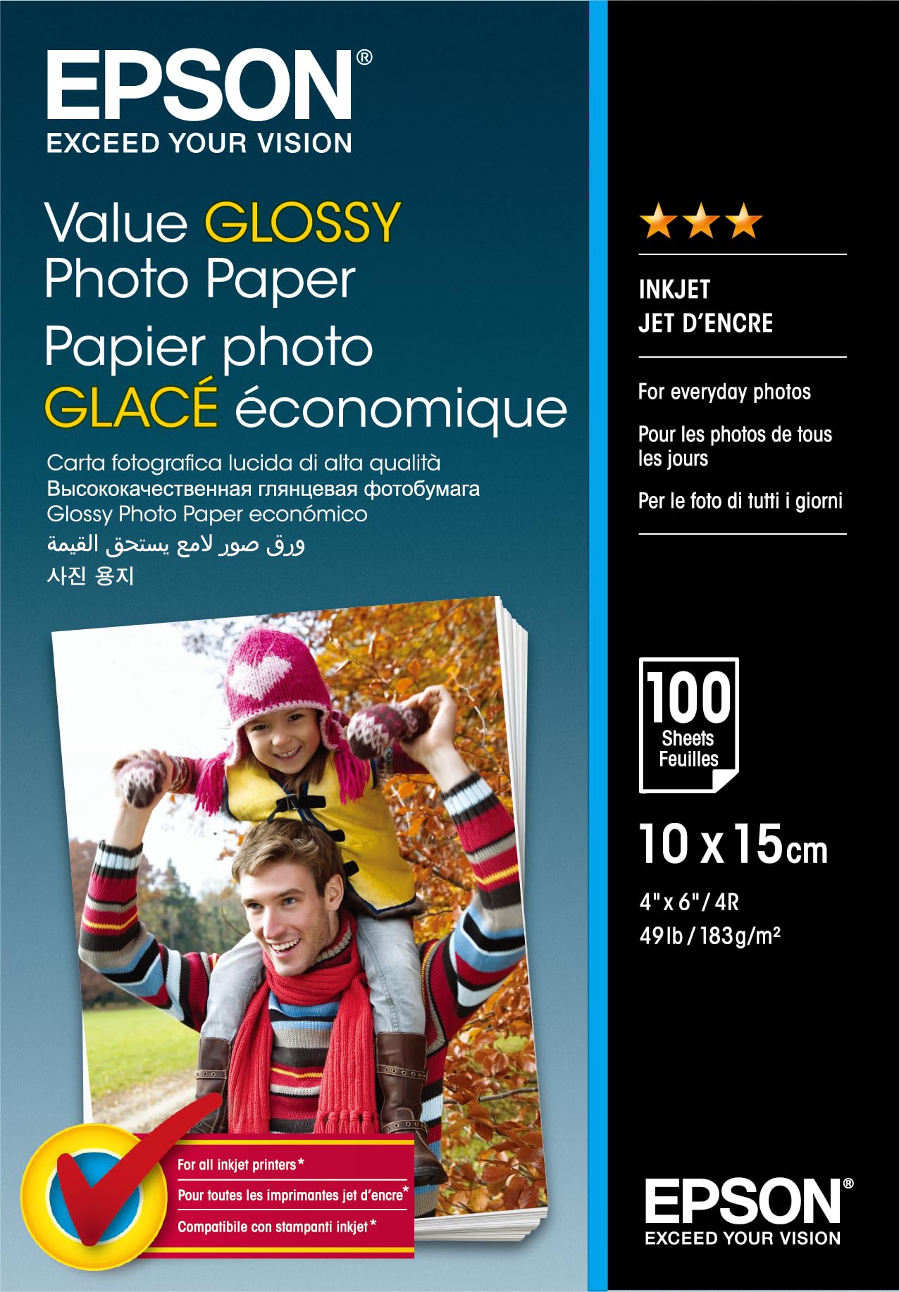 Epson C13S400039 Glossy Photo Paper - 10x15 cm | 100 Sheets | 260g/m² 1