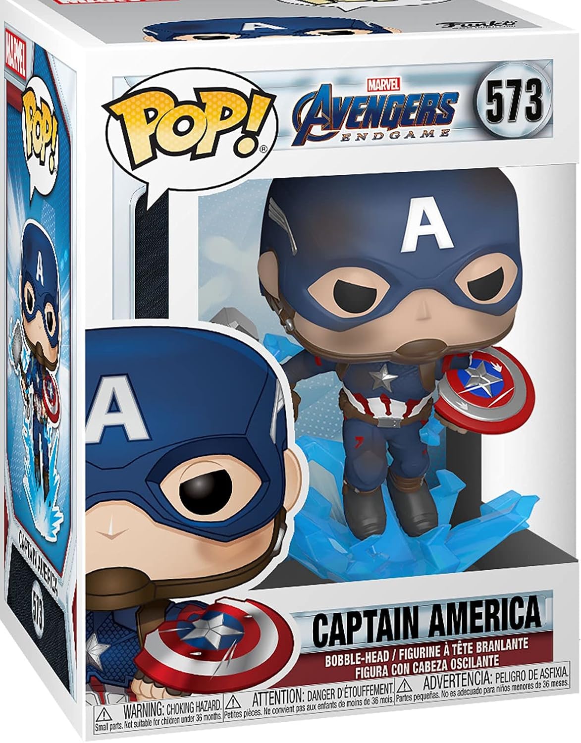 Funko Pop! Marvel: Endgame - Captain America w/Broken Shield & Mjolnir Vinyl Figure 5