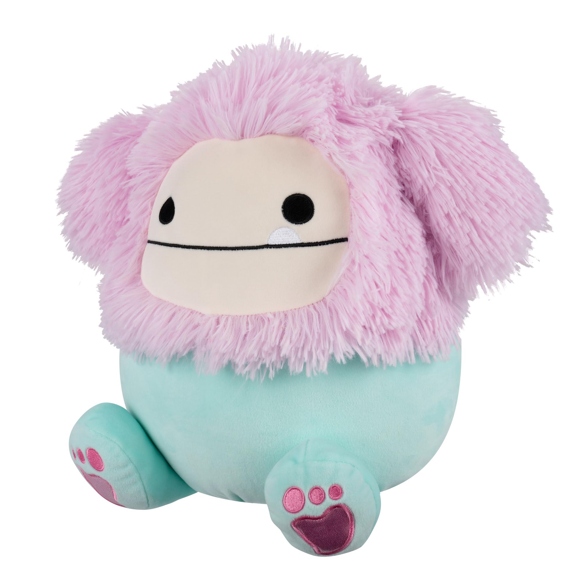 Squishmallows 12-Inch Bessem the Mint and Pink Bigfoot with Sparkly Feet - Plush Toy 3