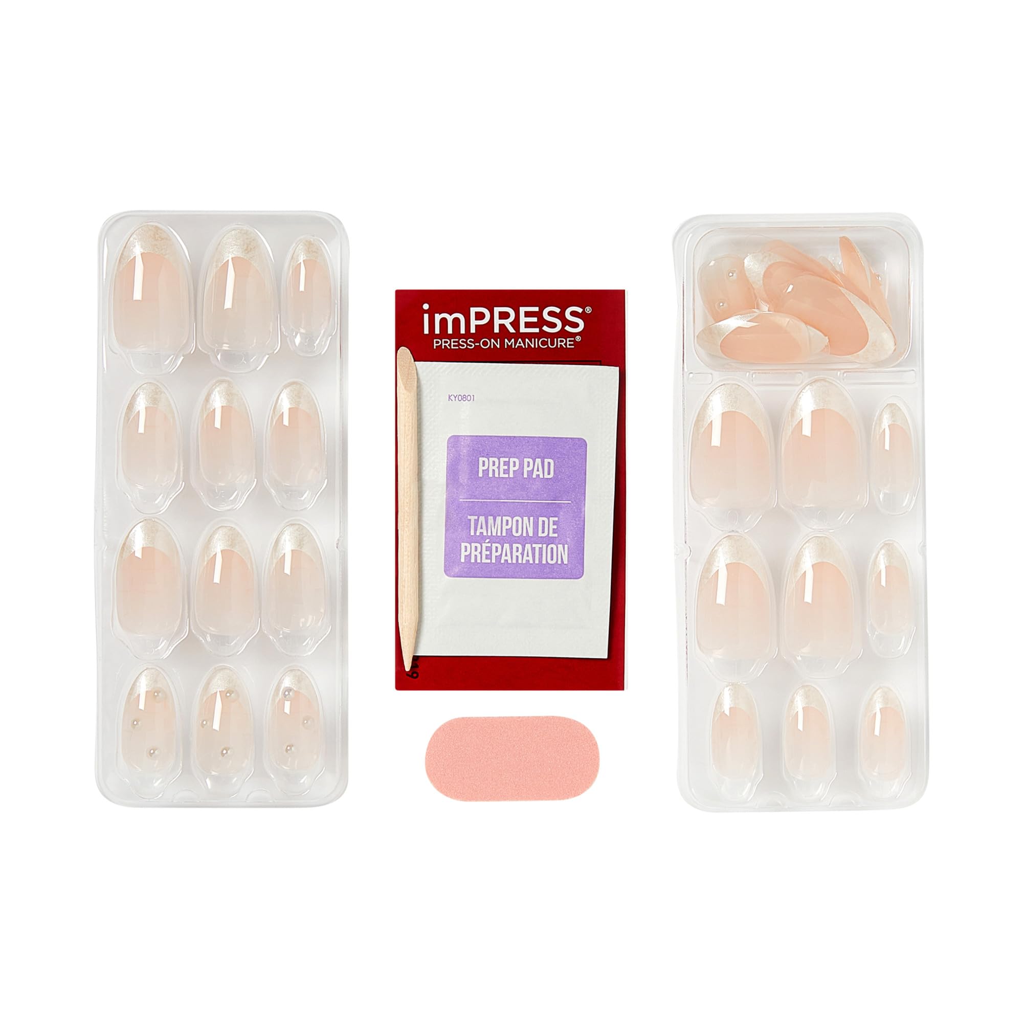 imPRESS Nails - CHILLS White Almond Medium Squoval Glossy Press-On Nails | 30 Count 4