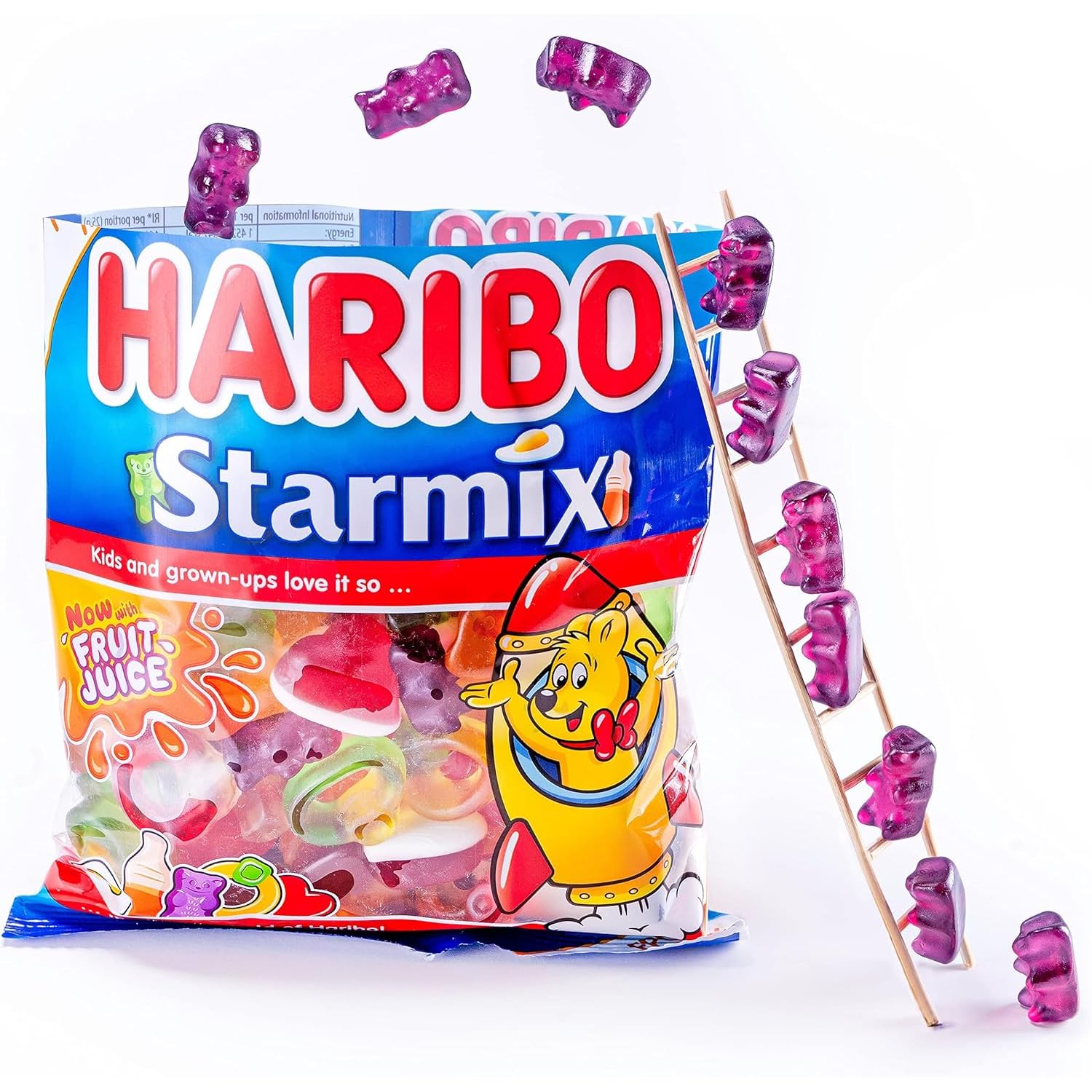 HARIBO Starmix with Real Fruit Juice, Iconic Fruit & Cola Gummy Sweets, 140g 12