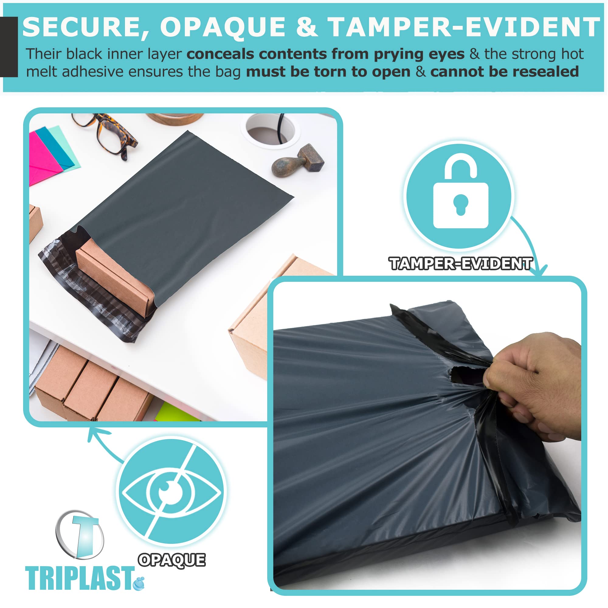 Triplast Grey Parcel Postage Mailing Bags - 17 x 24" (425x600mm) | 55mu LDPE | Pack of 50 4