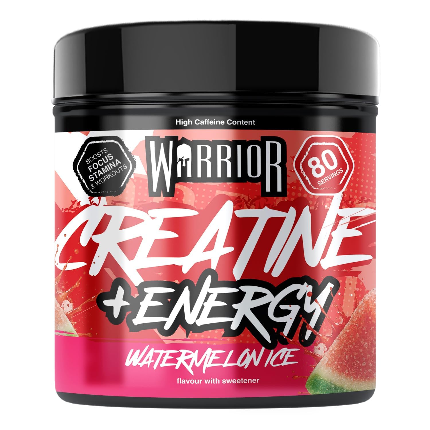 Warrior Creatine Monohydrate Powder + Energy - 360g, 80 Servings | Micronised Formula 1