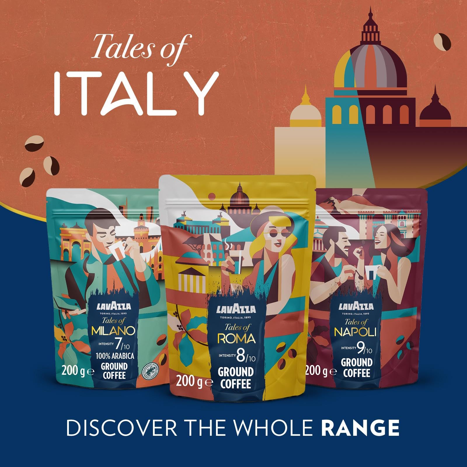 Lavazza Tales of Napoli Coffee Ground - Intensity 9/10, Aromatic Notes of Caramel and Toasted Cereals, 200 g 6