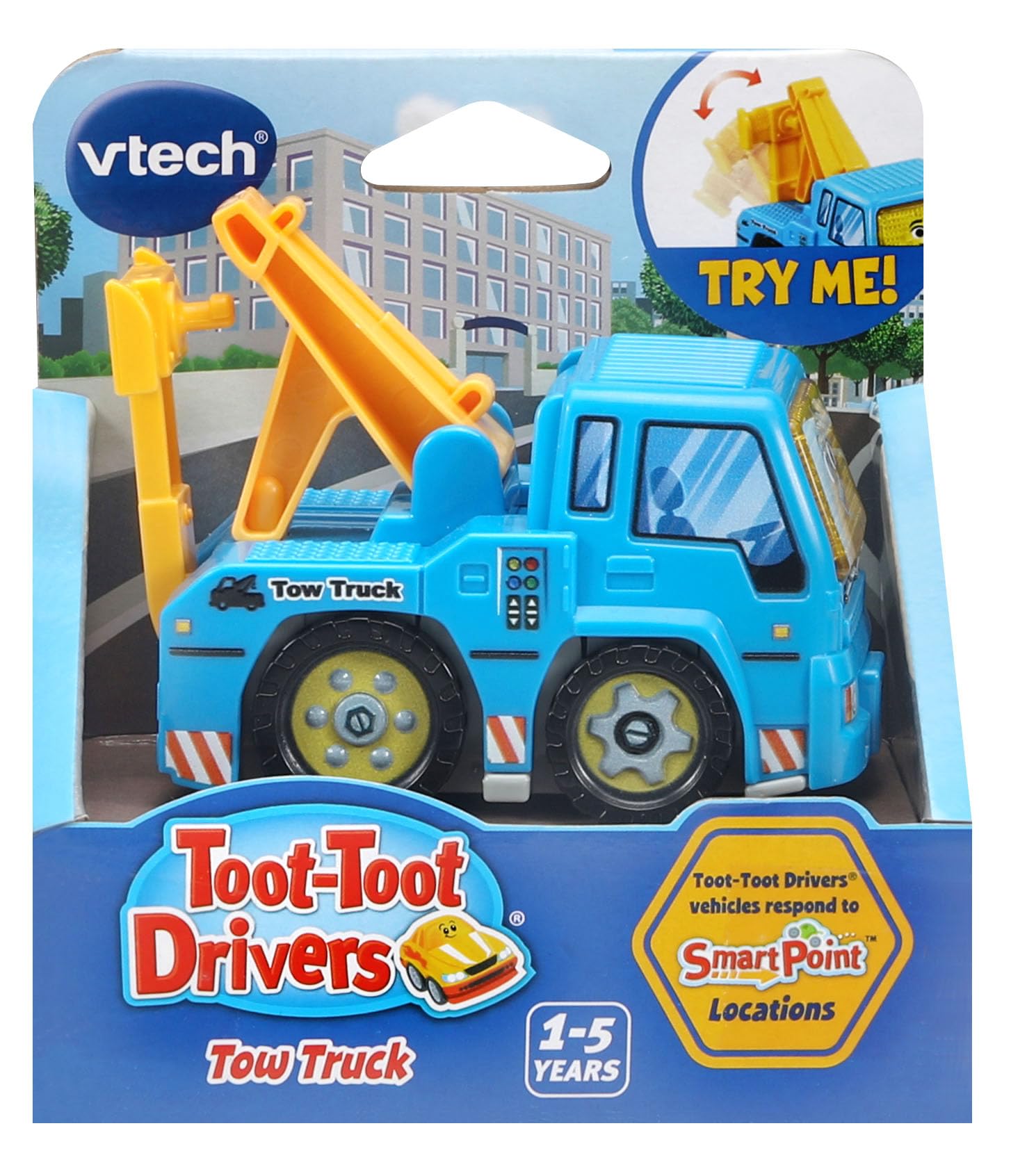 VTech Toot-Toot Drivers Tow Truck - Interactive Musical Toy Vehicle with Lights & Sounds for Toddlers 12 Months+