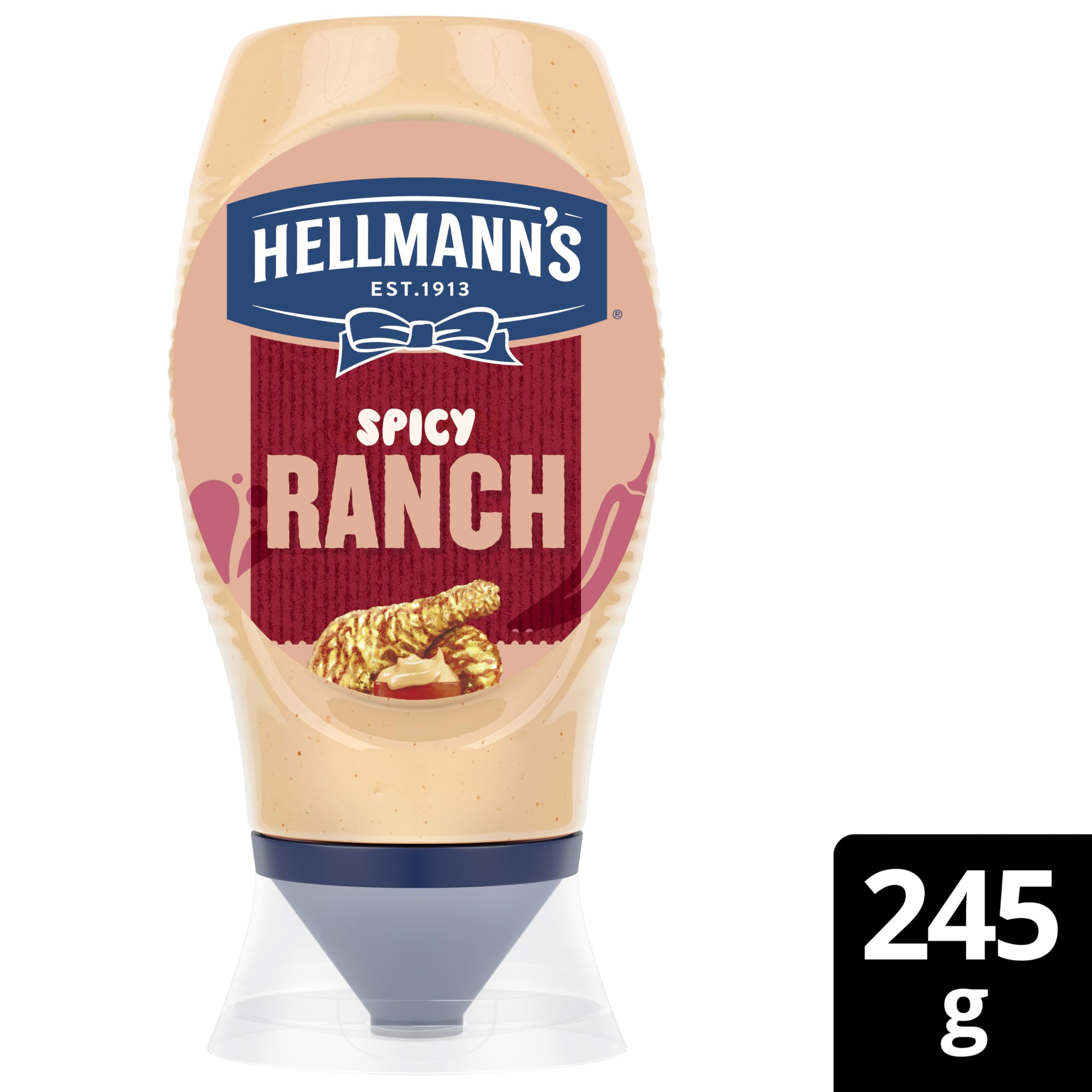 Hellmann's Spicy Ranch Sauce - Creamy Buttermilk & Chilli Sauce, 100% Recyclable Bottle