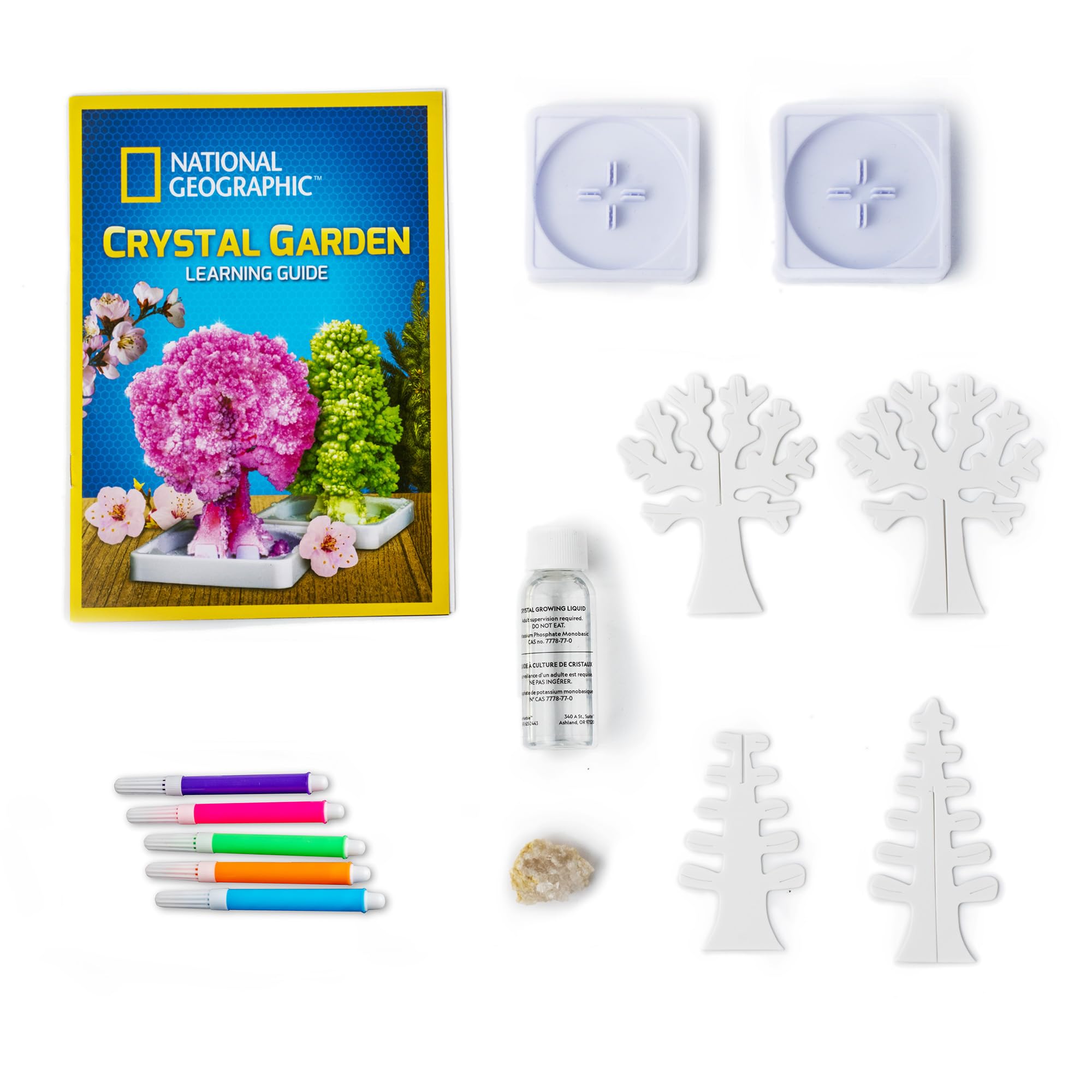 National Geographic Crystal Garden Growing Kit - Science Experiment for Kids 8+