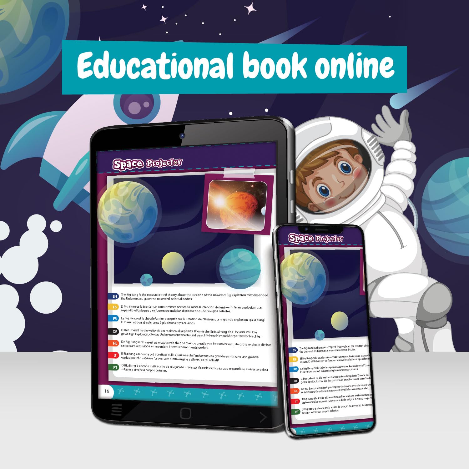 Science4you Space Torch and Projector - Solar System Adventure for Kids 4+ 5