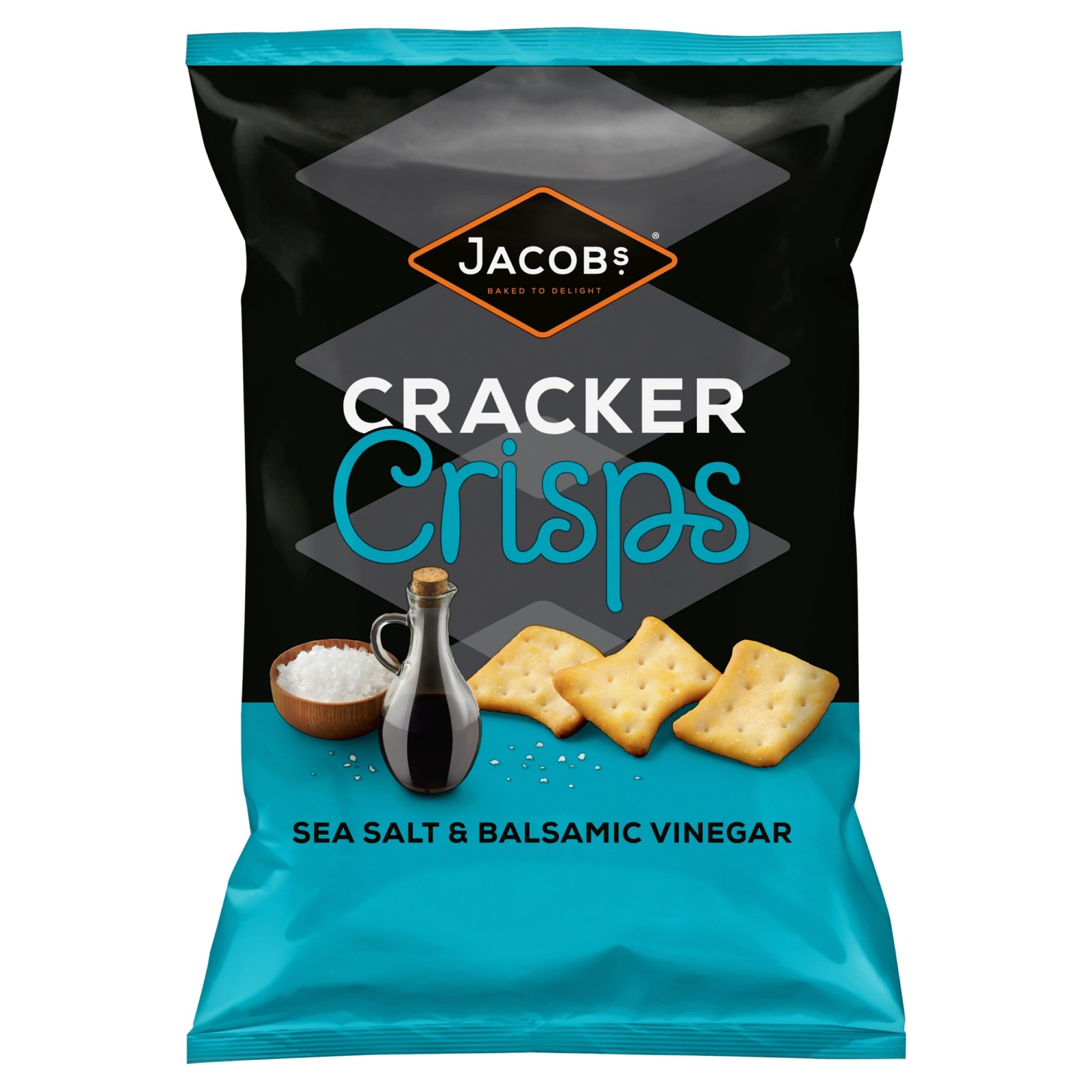 Jacob's Cracker Crisps Sea Salt & Balsamic Vinegar Flavour, 150g Sharing Bag 4
