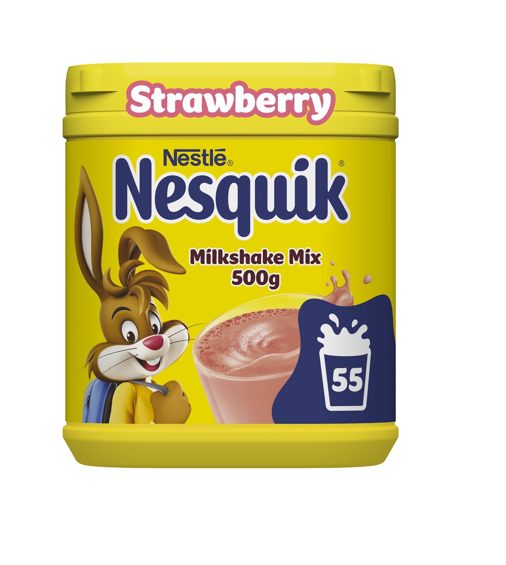 Nesquik - Strawberry Flavoured Milkshake Powder with Vitamin D, 500g Tub