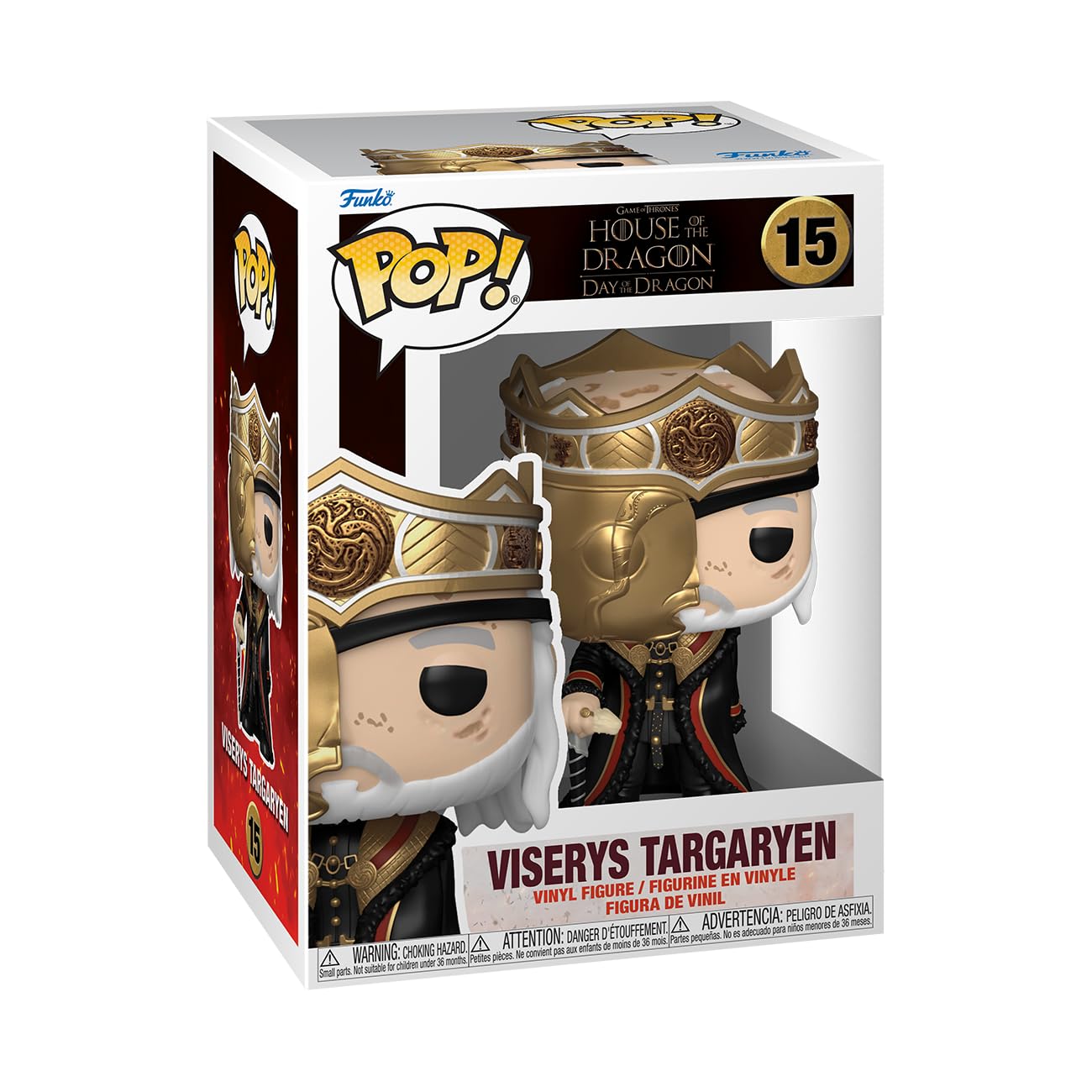 Funko Pop! TV: House of the Dragon - Masked King Viserys Targaryen Vinyl Figure (76474) 7