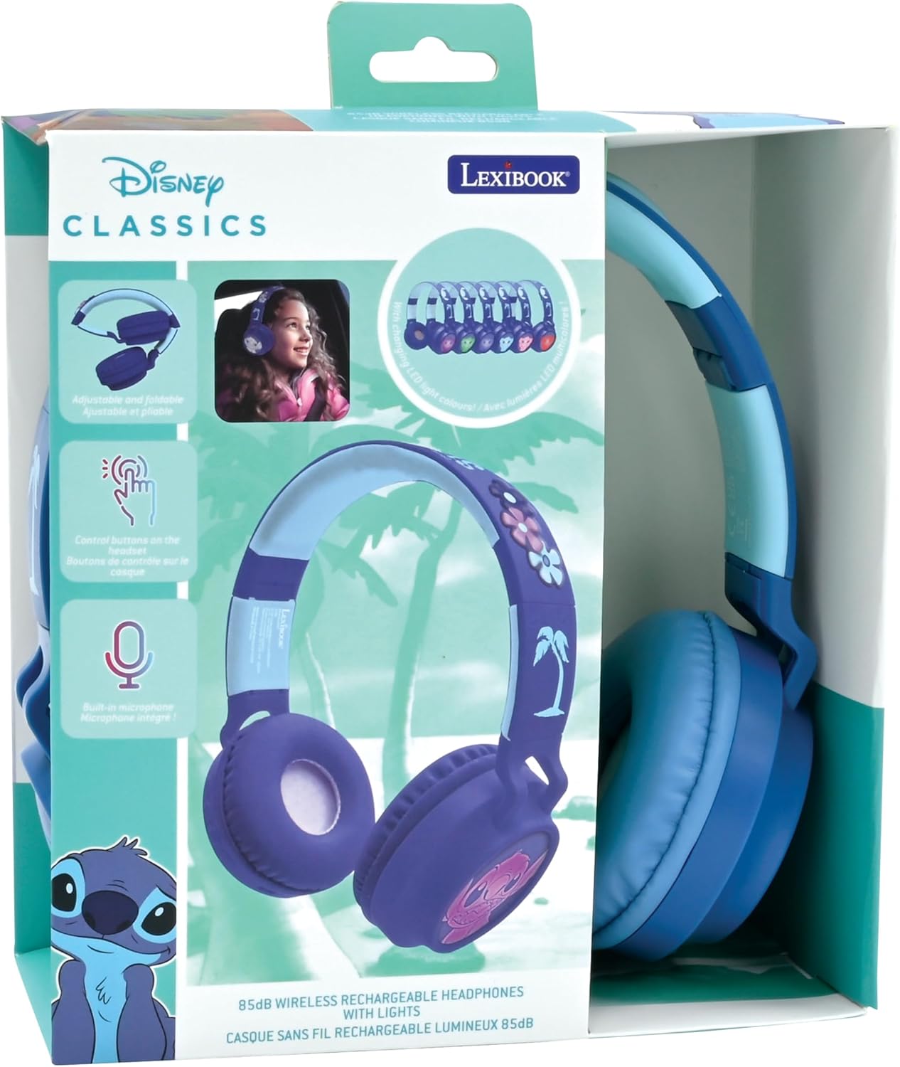Lexibook Disney Stitch Wireless and Wired 2-in-1 Headset 4