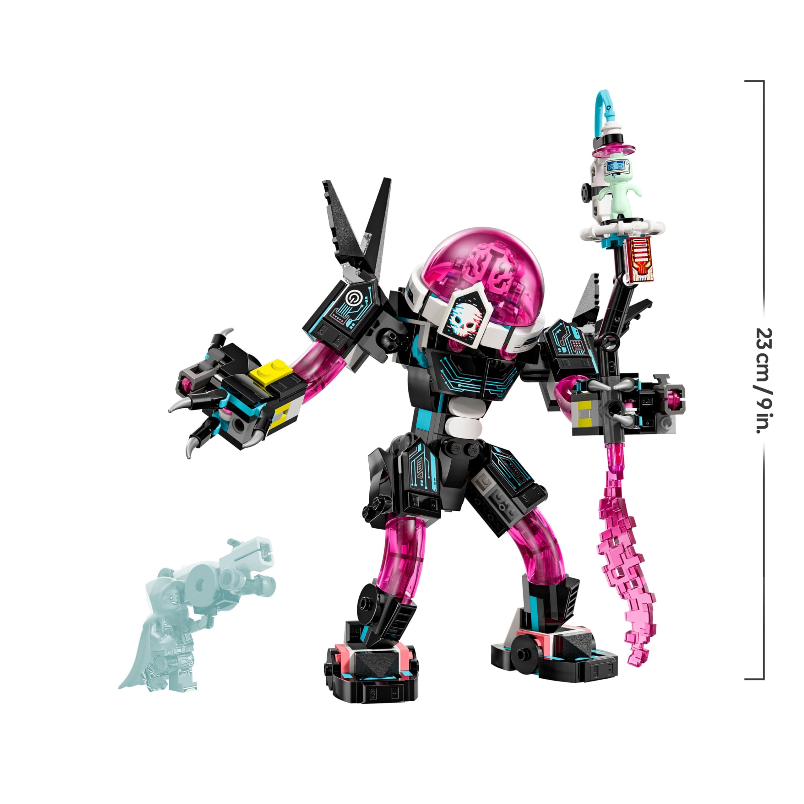 LEGO DREAMZzz 2in1 Mateo vs. Cyber Brain Mech - Modular Robot Toy for 8+ Year Old Boys & Girls - Rebuilds into a Scorpion Figure - incl. a Minifigure and a Dreamling - Creative Gift Idea 71495