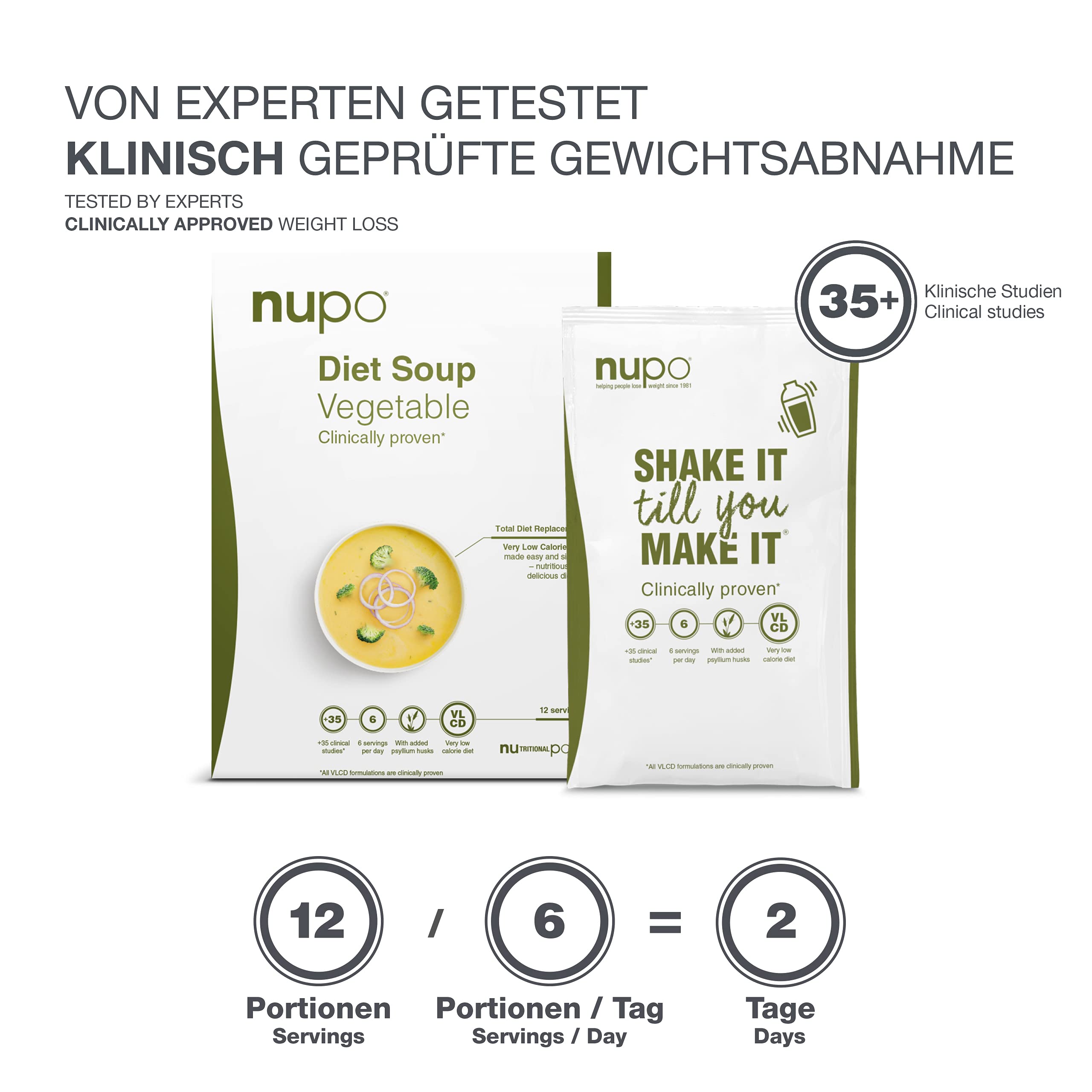 NUPO Diet Meal Replacement Gluten Free Vegetable Soup (12 Servings) 3