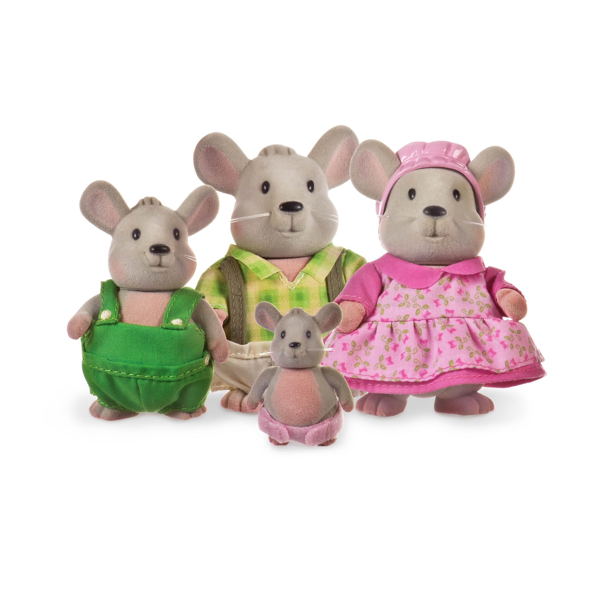Li'l Woodzeez Handydandy Mice Family Set - 4 Collectible Wooden Figures with Storybook, Ages 3+ 3