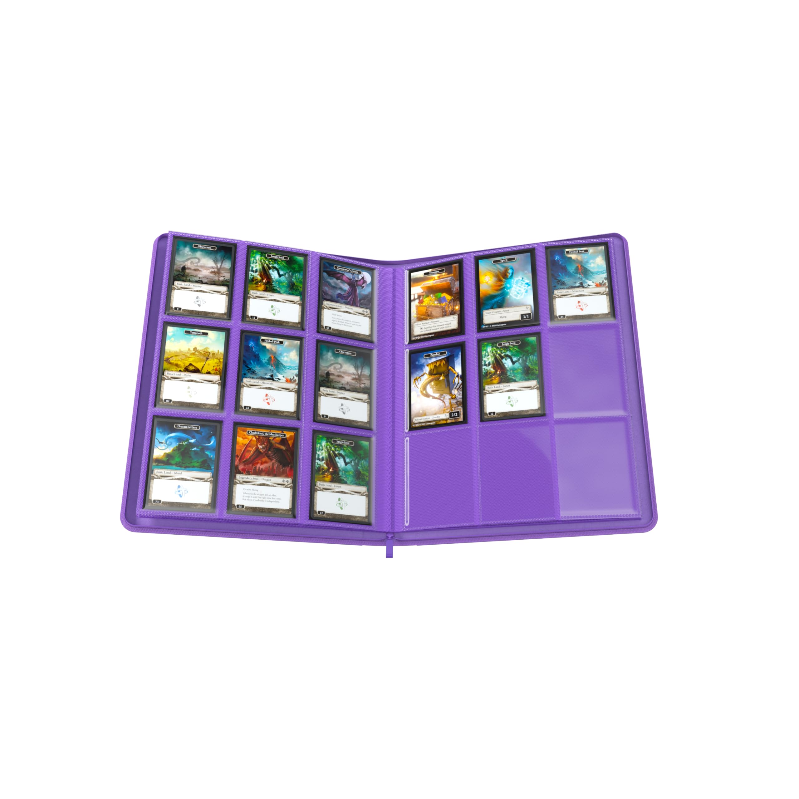 Gamegenic Zip-Up Album 18-Pocket - Purple Trading Card Game Accessory 4