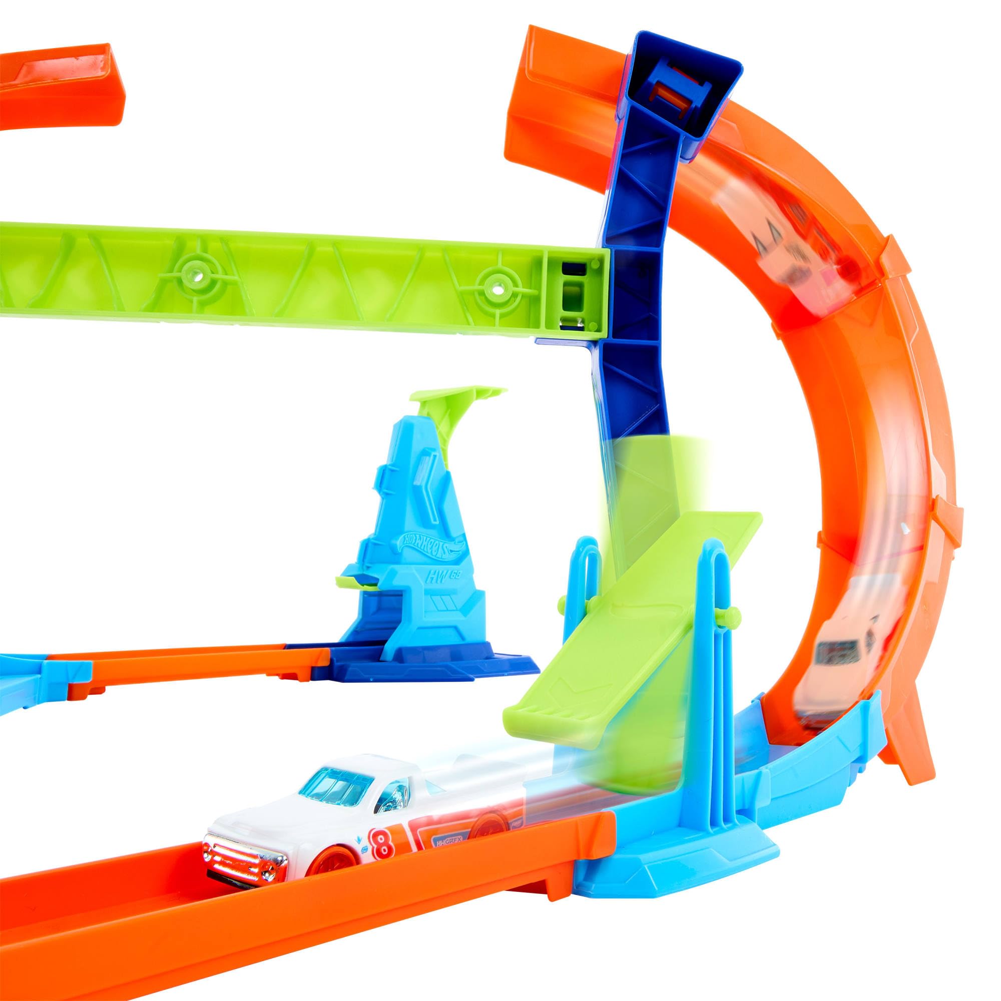 Hot Wheels Stunt Tracks Corkscrew Jump Track Set for Ages 4-6