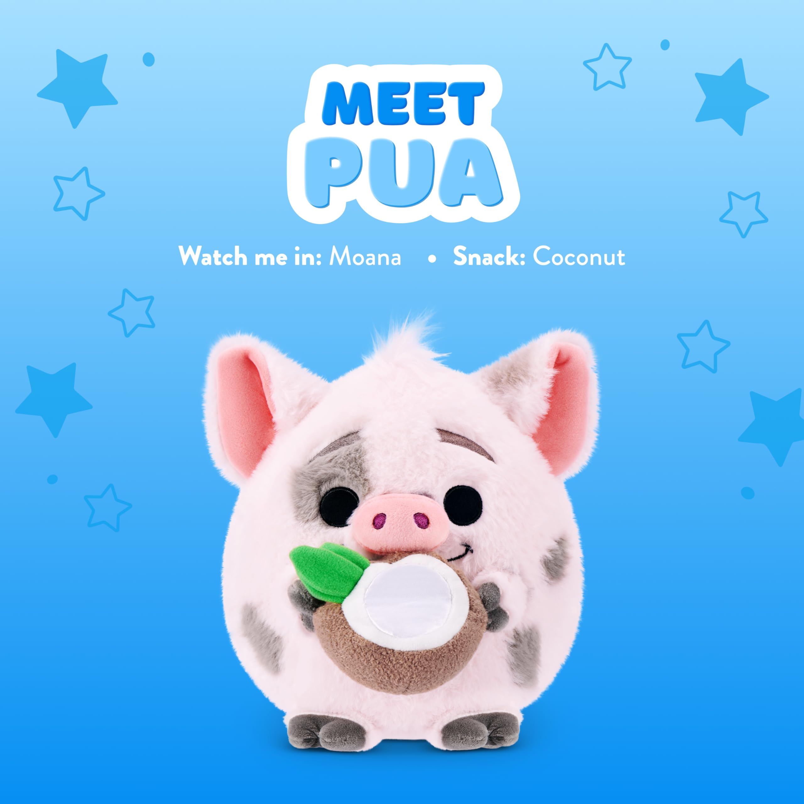 Snackles Disney Pua & Coconut 8-Inch Ultra-Soft Plush Toy by ZURU 2