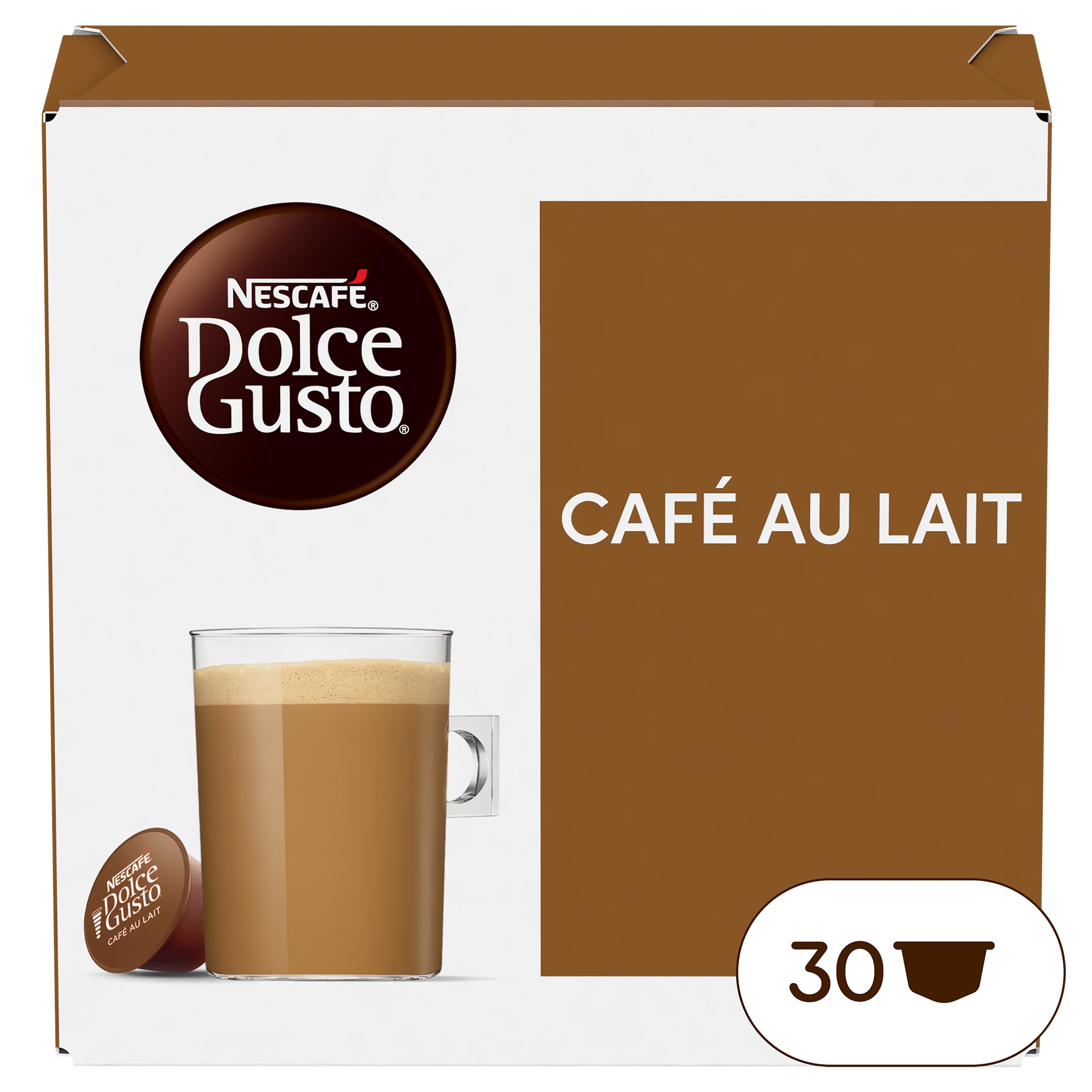 NESCAFÉ Dolce Gusto Café Au Lait Coffee Pods - 90 Capsules (3 x 30) for Dolce Gusto Machines 3