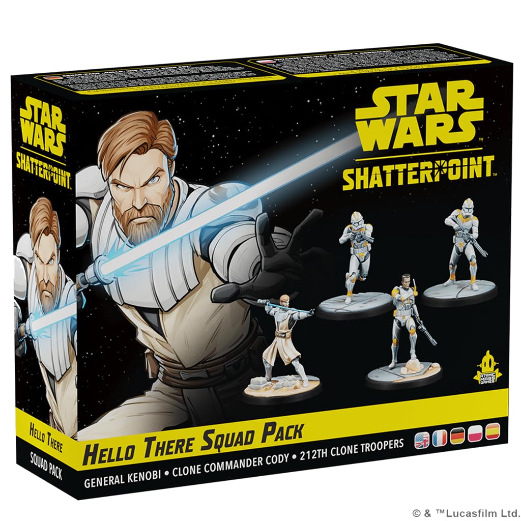 Atomic Mass Games Star Wars Shatterpoint General Obi-Wan Kenobi Squad Pack Miniatures Game Expansion FFGSWP06