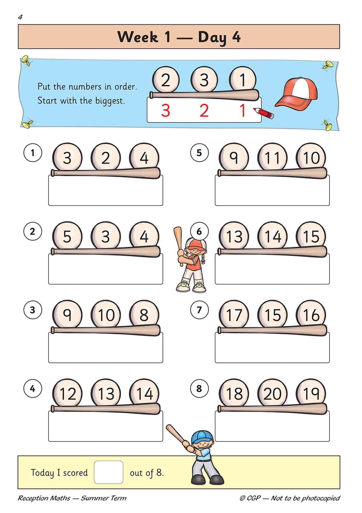 CGP Reception Maths Daily Practice Book - Summer Term | Ages 4-5 | Paperback 5