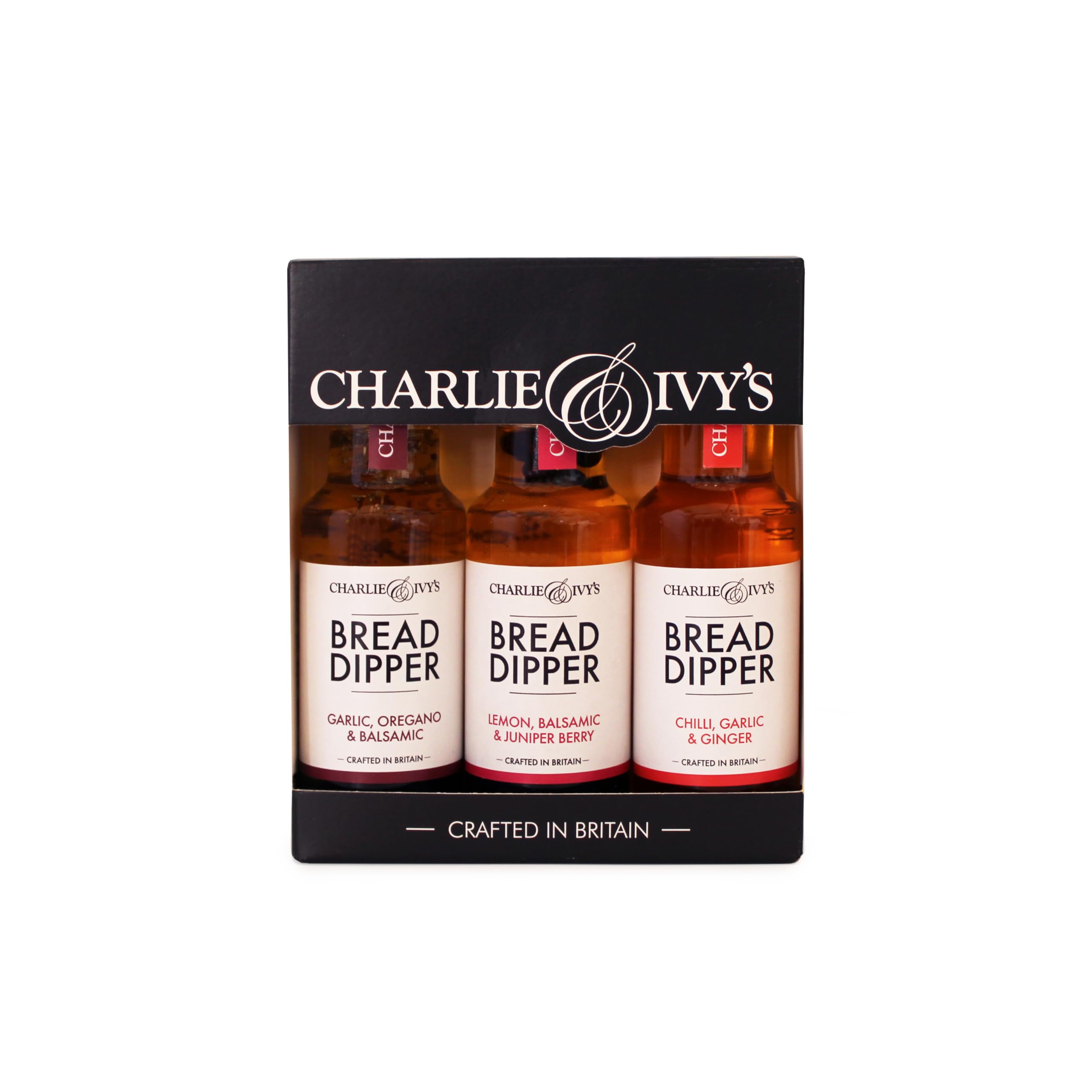 Charlie & Ivy's Mini Bread Dipper Pack - 3 x 100ml - Garlic, Chilli & Balsamic Flavours 5