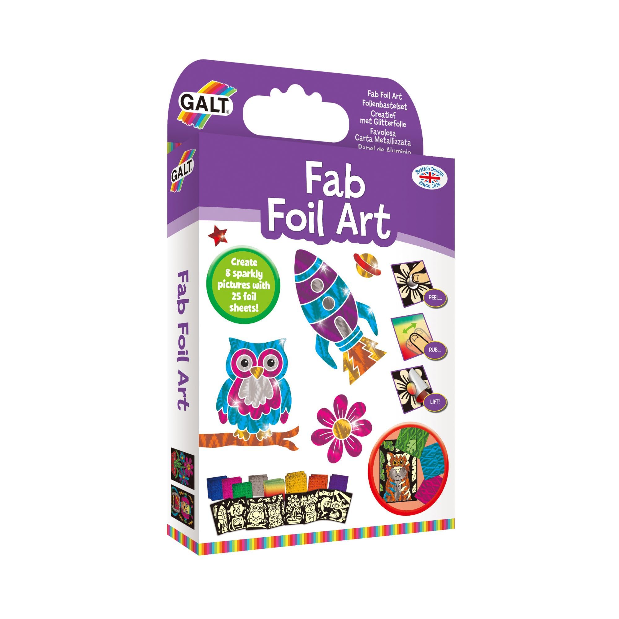 Galt Fab Foil Art Kit - Sparkly Craft Activity for Kids Ages 6+ 6