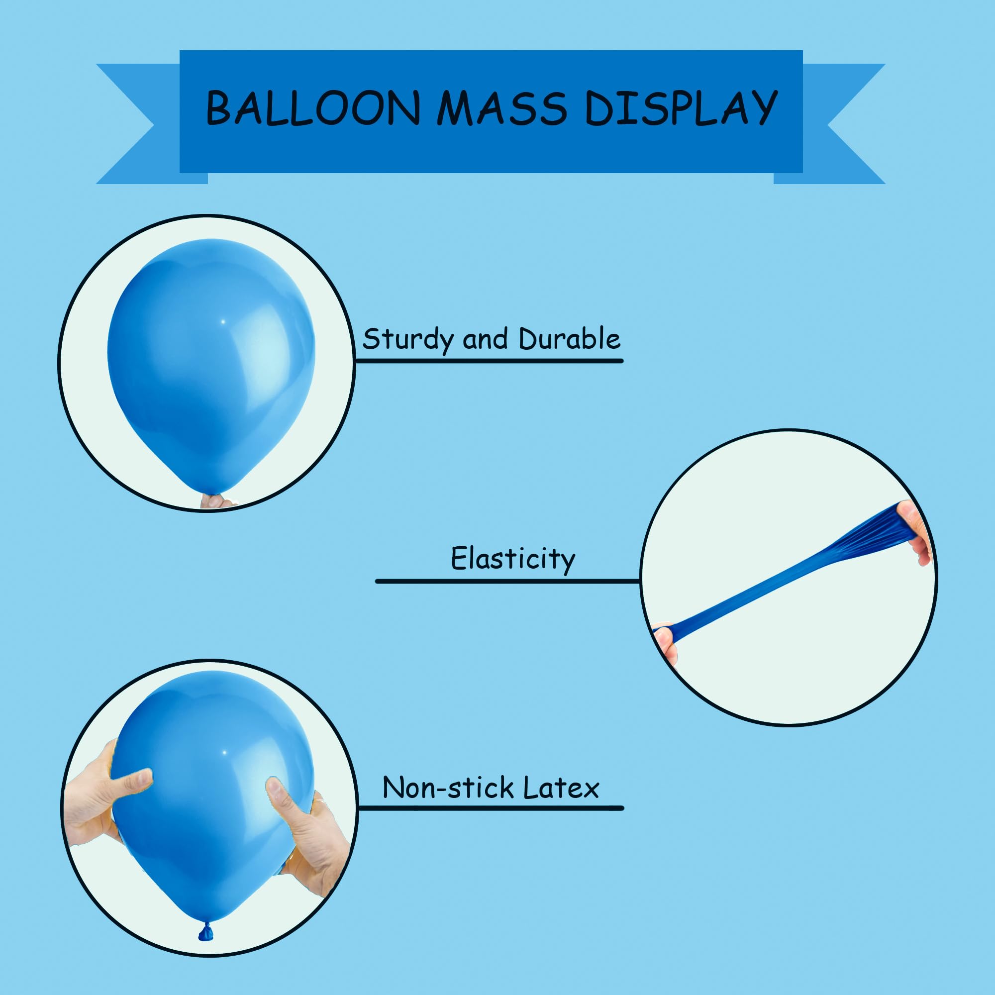 SHATCHI Rainbow Balloons 50 Pack - 12 Inch Metallic Latex Party Decorations 7